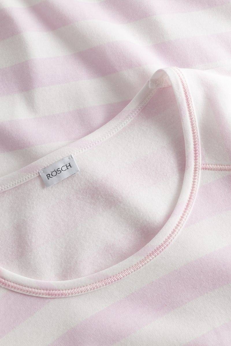 Rösch Pyjama Im Ringeldruck Rosa 100% Baumwolle