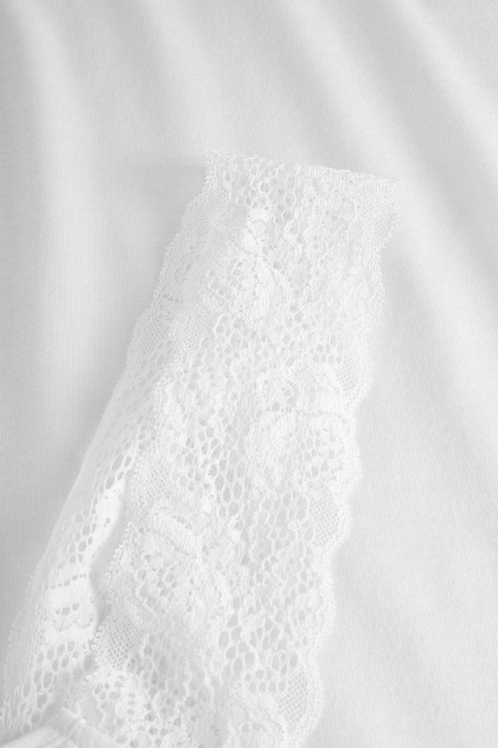 Rösch Pyjama Kurz Mit Spitzendetail 100% Baumwolle