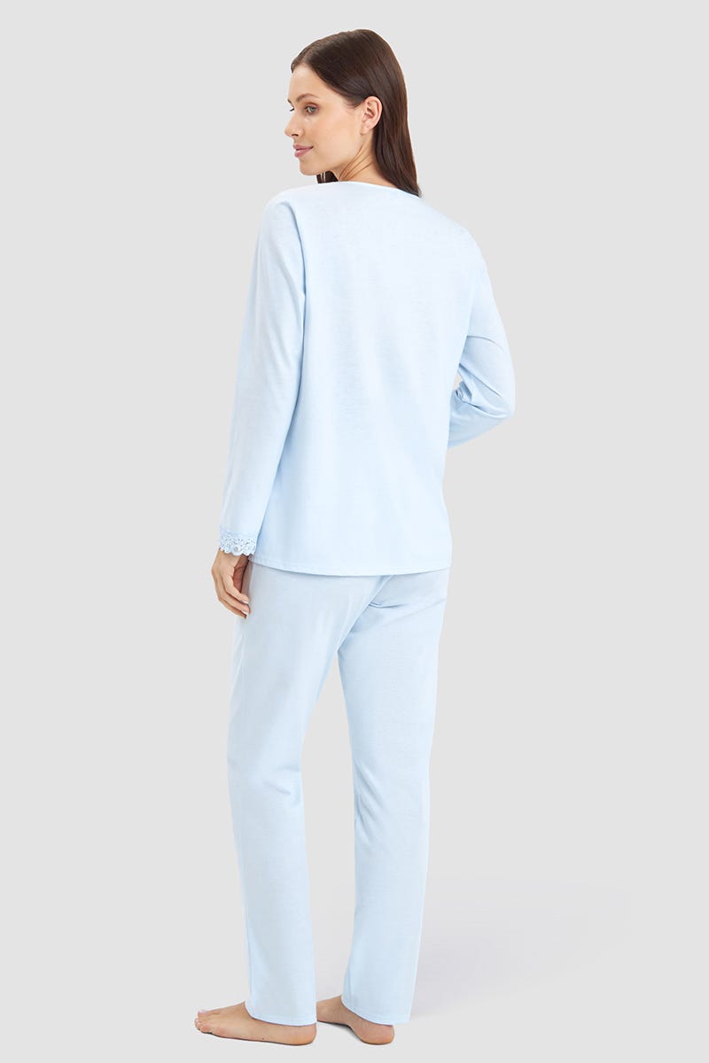 Rösch Pyjama Mit Spitzendetails Baumwolle/Modal