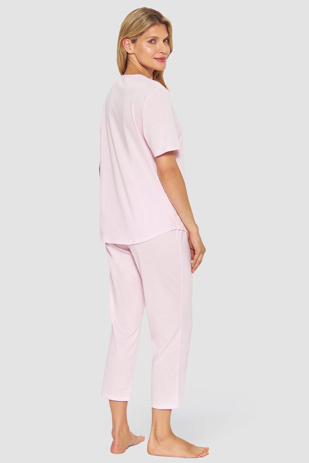 Rösch Pyjama Mit Spitzendetails Rosa Baumwolle