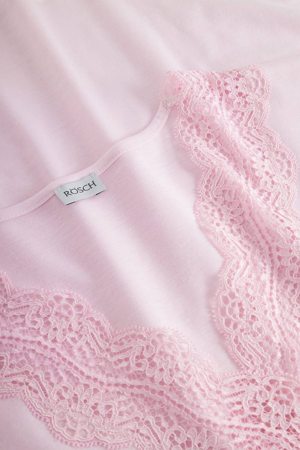 Rösch Pyjama Mit Spitzendetails Rosa Baumwolle