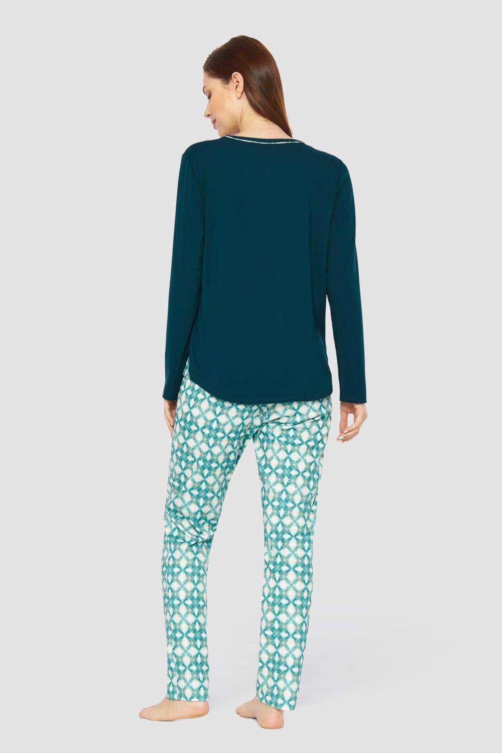 Rösch Pyjama "saturday Sunday Enjoy" 100% Baumwolle