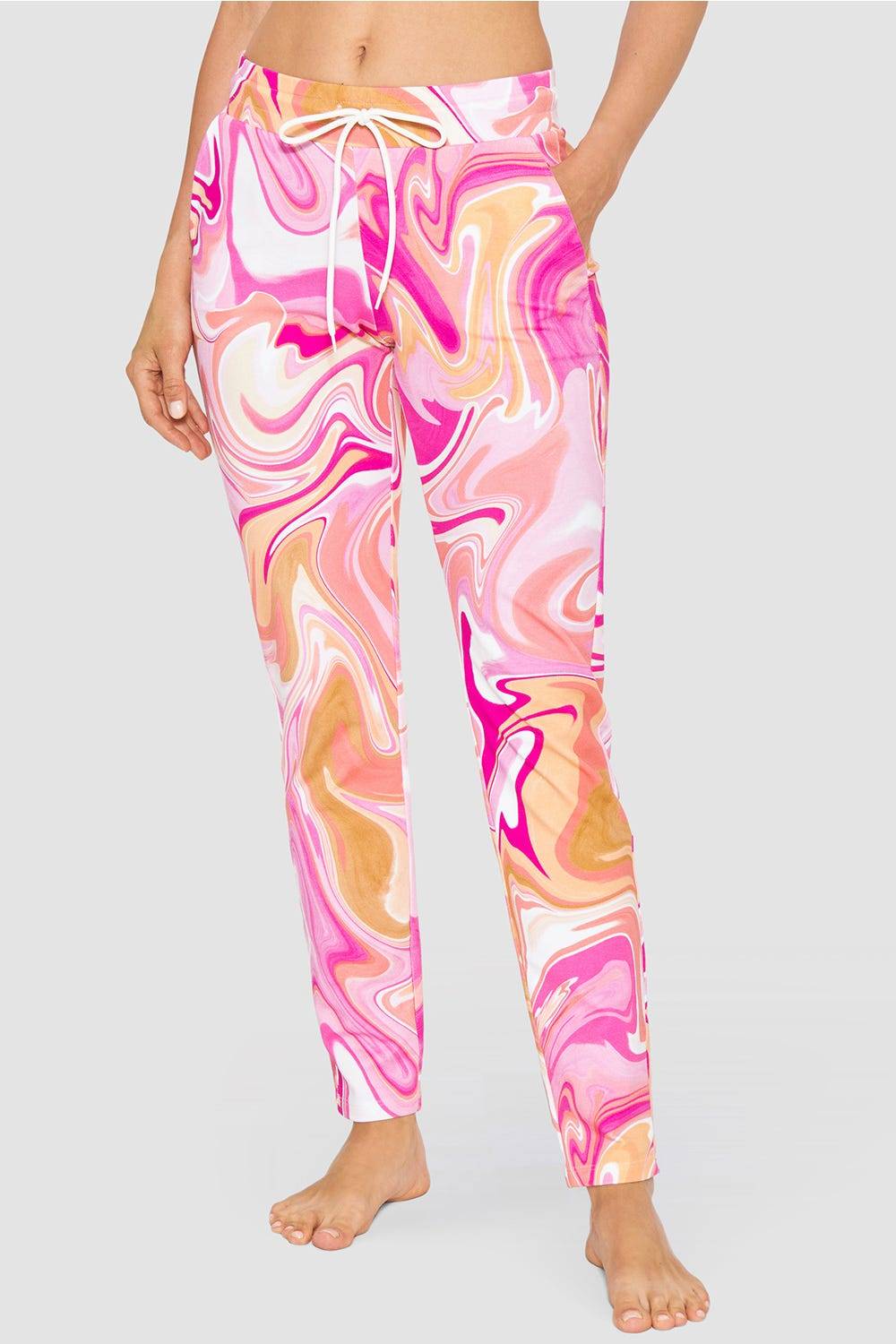 Rösch Sweathose im Batikdruck Baumwolle/Elasthan