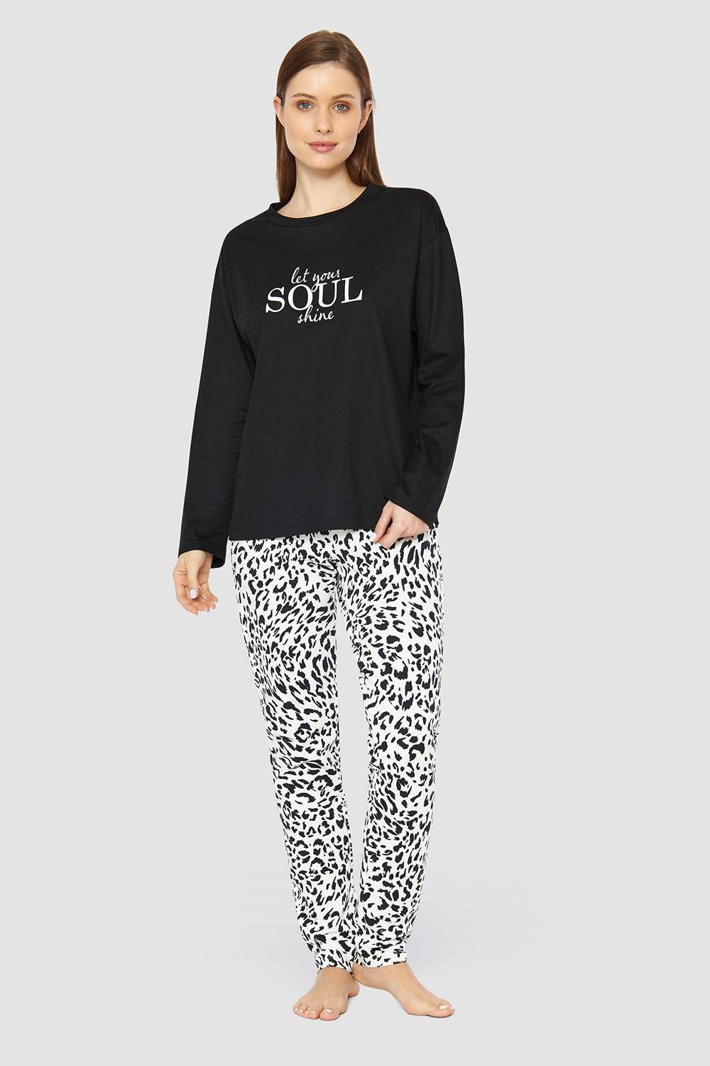 Rösch Sweathose Im Leo-Muster Baumwolle/Elasthan