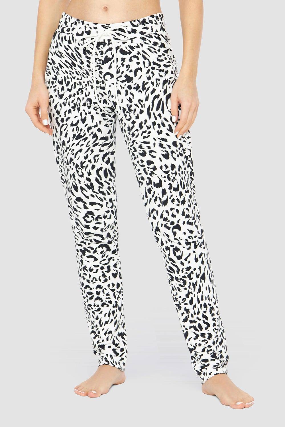 Rösch Sweathose im Leo-Muster Baumwolle/Elasthan