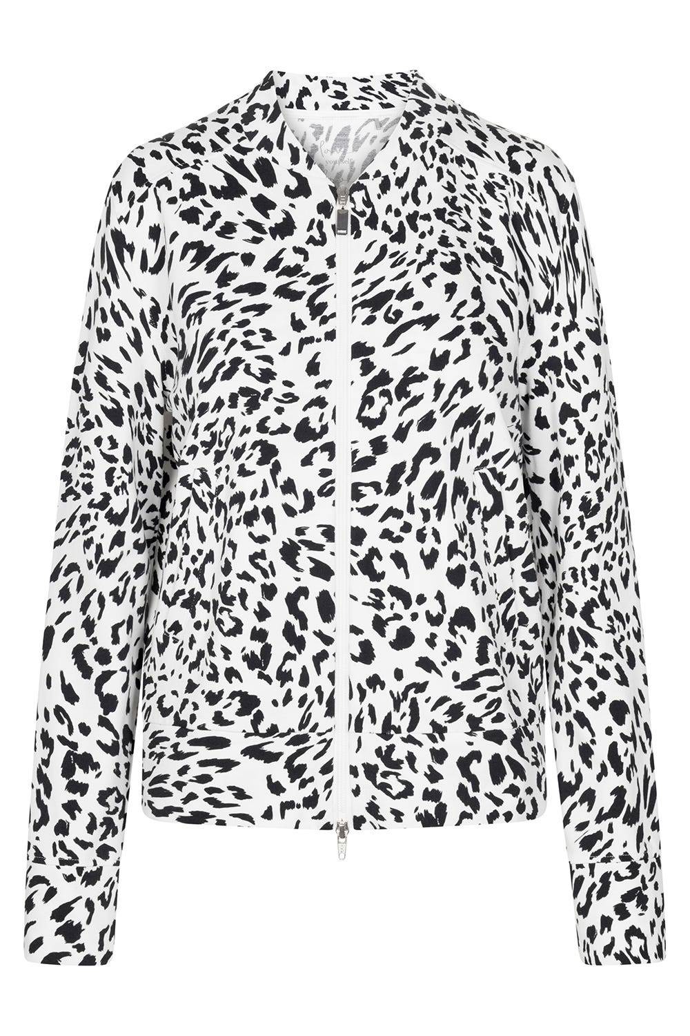 Rösch Sweatjacke Im Leo-Muster Baumwolle/Elasthan