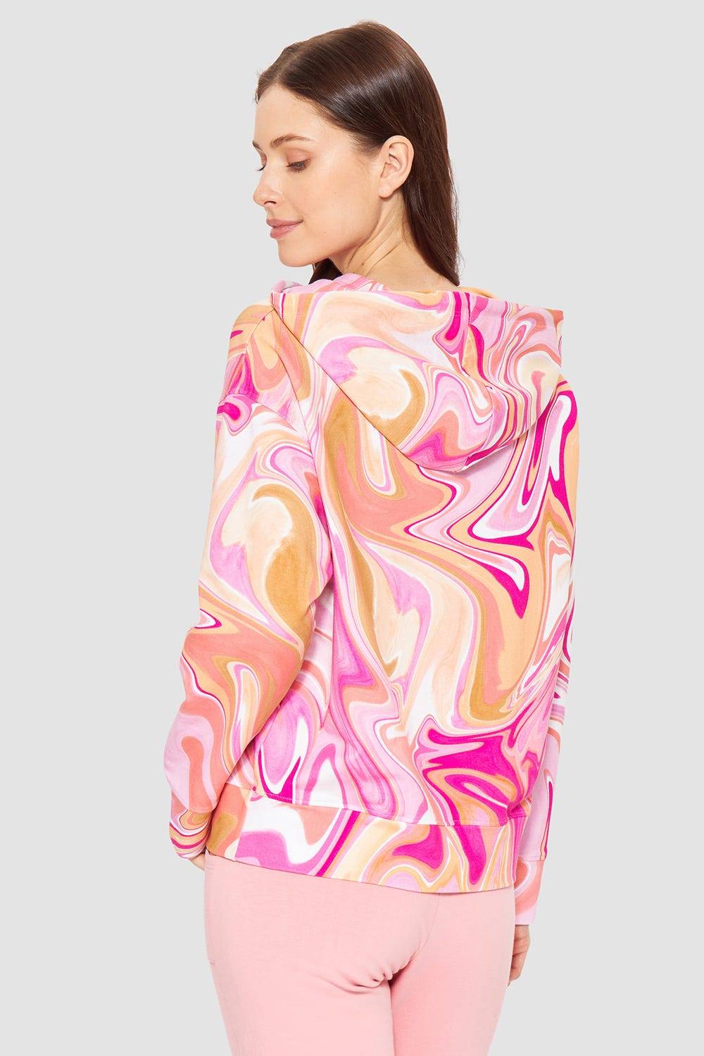 Rösch Sweatshirt Im Batikdruck Baumwolle/Elasthan