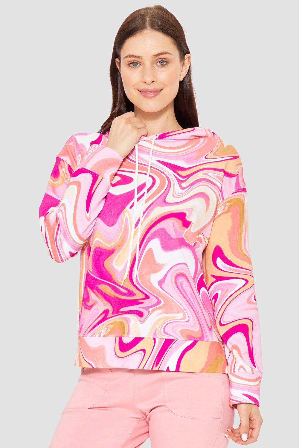 Rösch Sweatshirt im Batikdruck Baumwolle/Elasthan