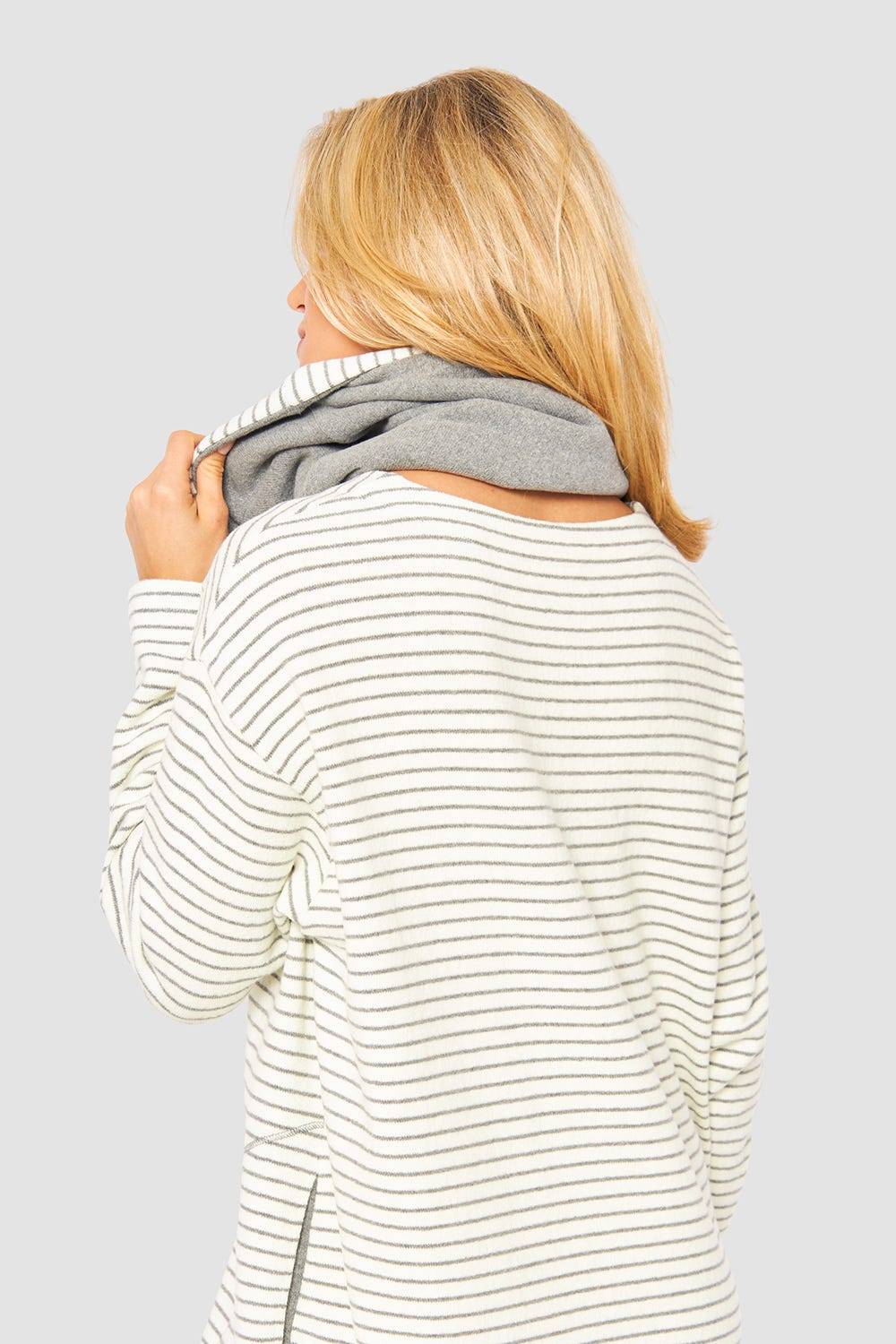 Rösch Rundschal Aus Strick Wendbar Loop Materialmix