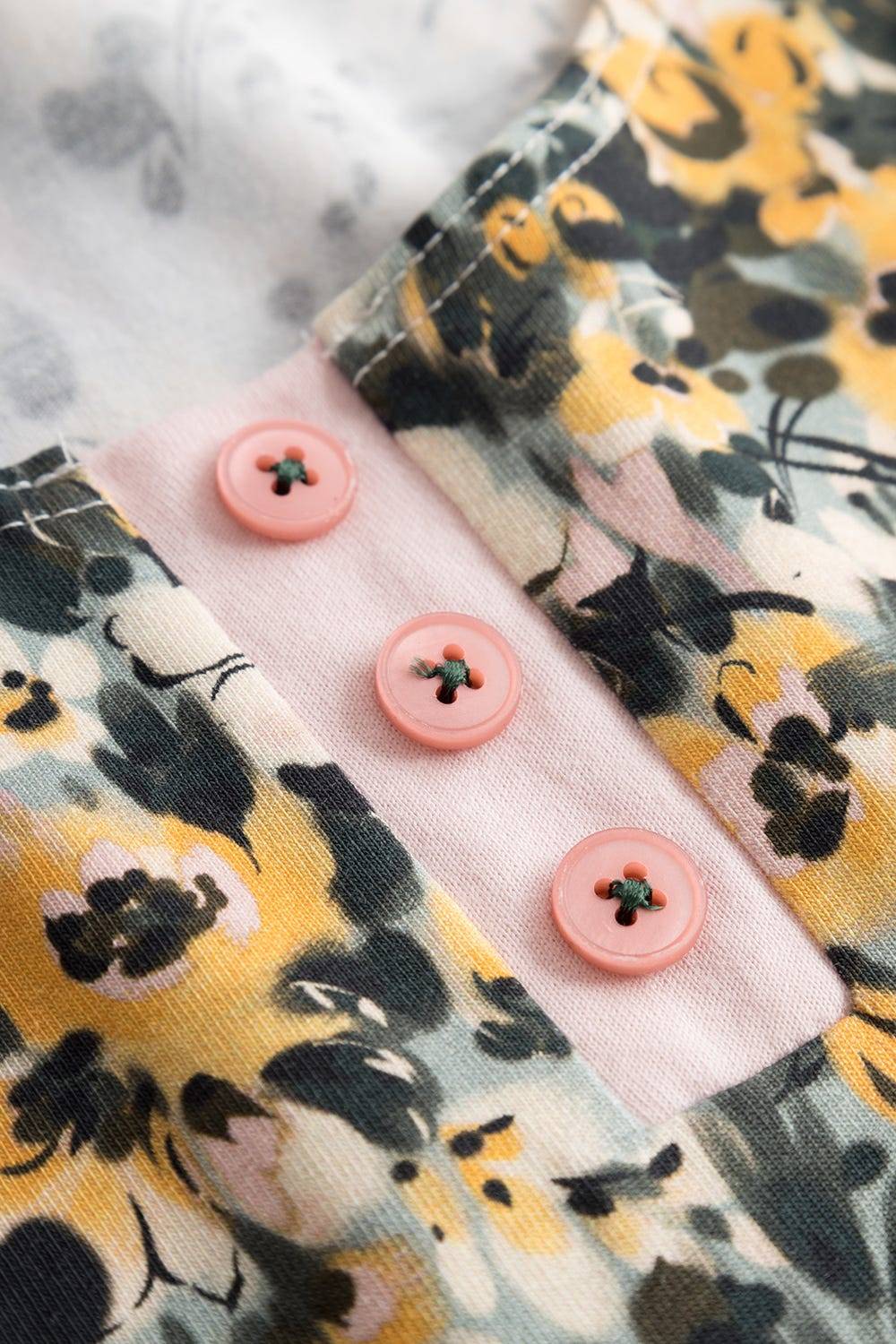 Rösch Shirt Im Gelben Blumenmuster Baumwolle/Elasthan