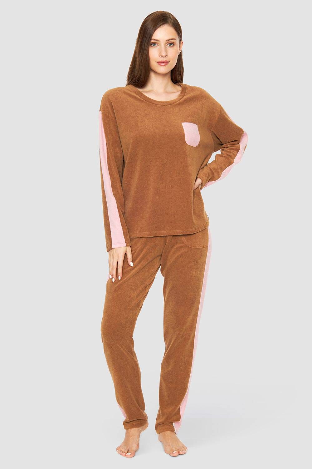 Rösch Shirt Mit Kontrastdetails Frottee Baumwolle/Polyester