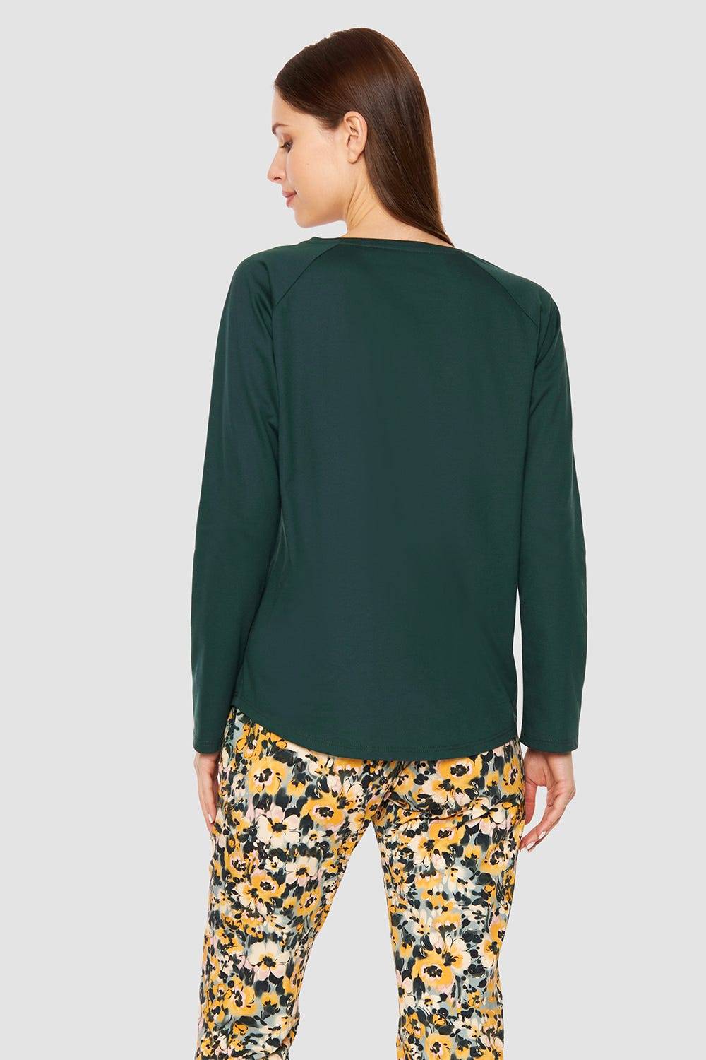 Rösch Shirt Mit V-Ausschnitt Grün Baumwolle/Elasthan