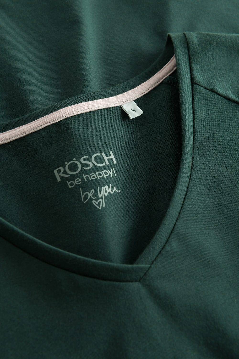 Rösch Shirt Mit V-Ausschnitt Grün Baumwolle/Elasthan