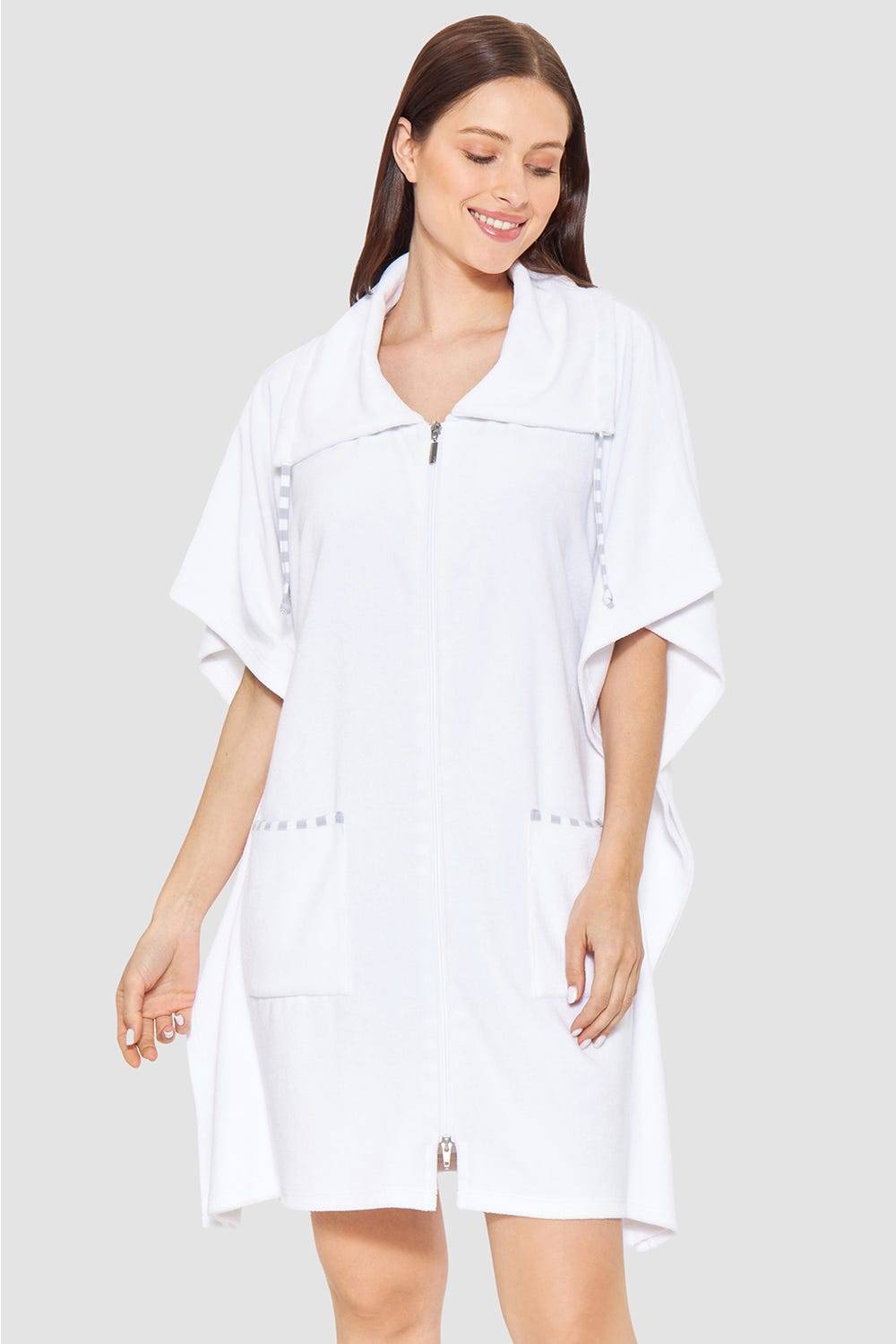 Rösch Strandjacke aus Frottee in Zipfelform Baumwolle/Polyester