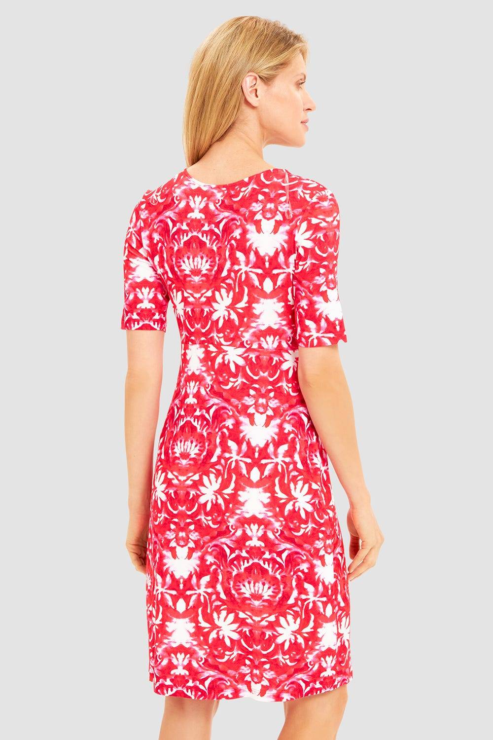 Rösch Strandkleid Ärmellos Im Ornament-Druck Rot-Weiß Knot-Optik