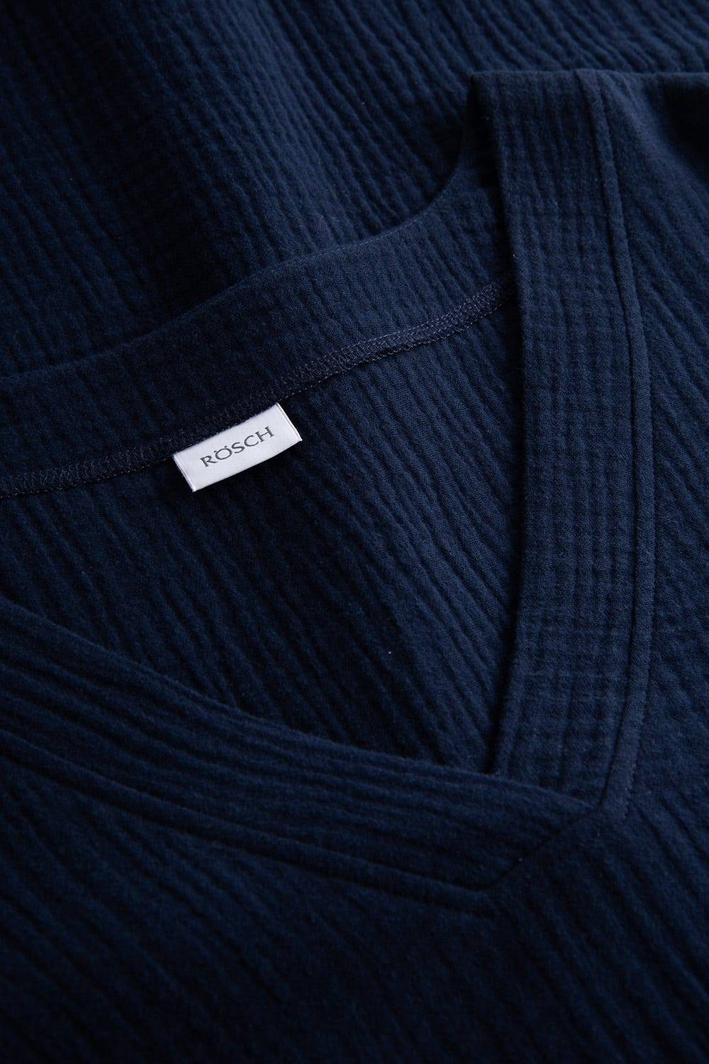 Rösch Strandkleid Aus Musselin Dunkelblau Sommer 3/4-Arm 100% Baumwolle