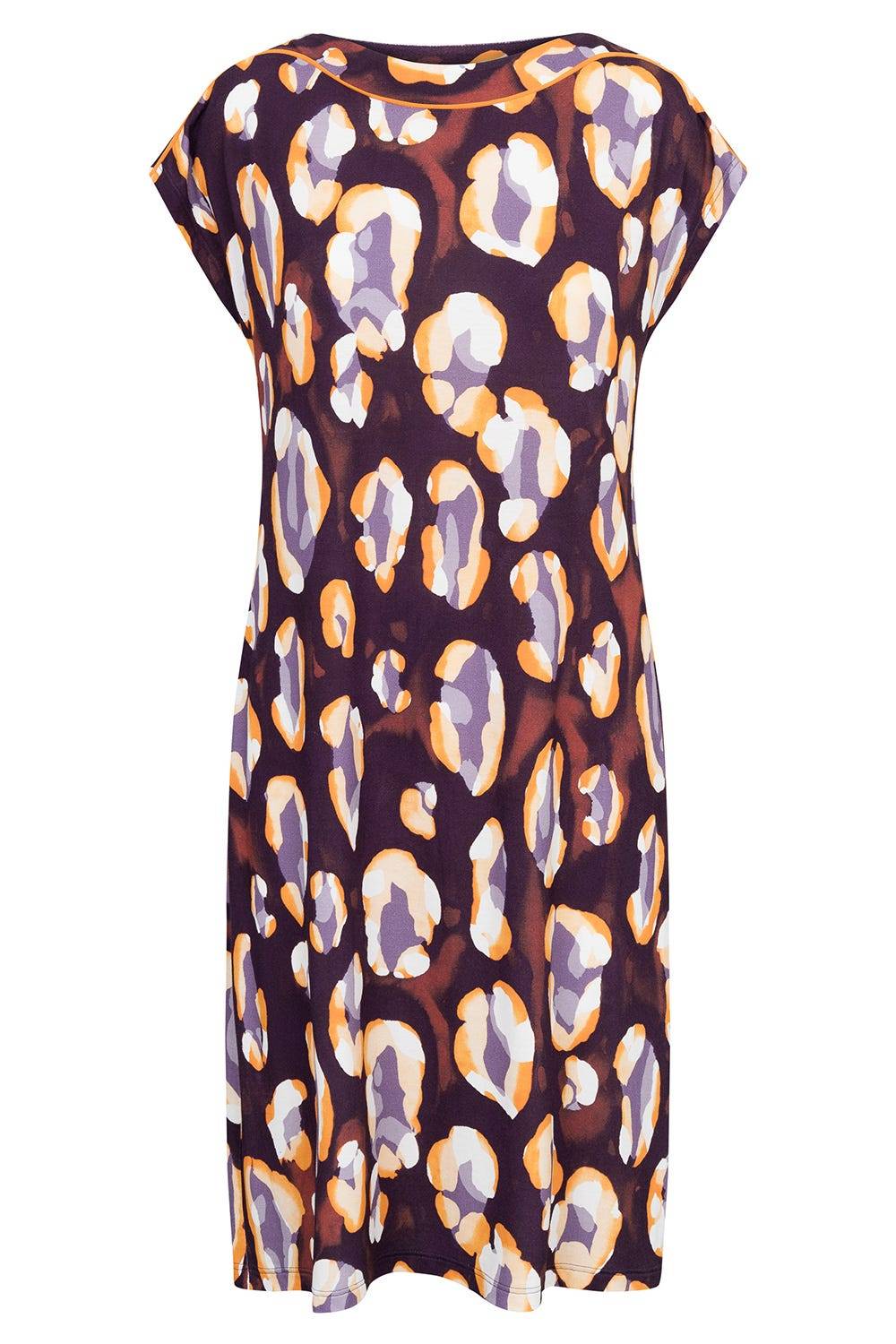 Rösch Strandkleid Kurzarm Im Tupfendruck Modern Leo Viskose/Elasthan