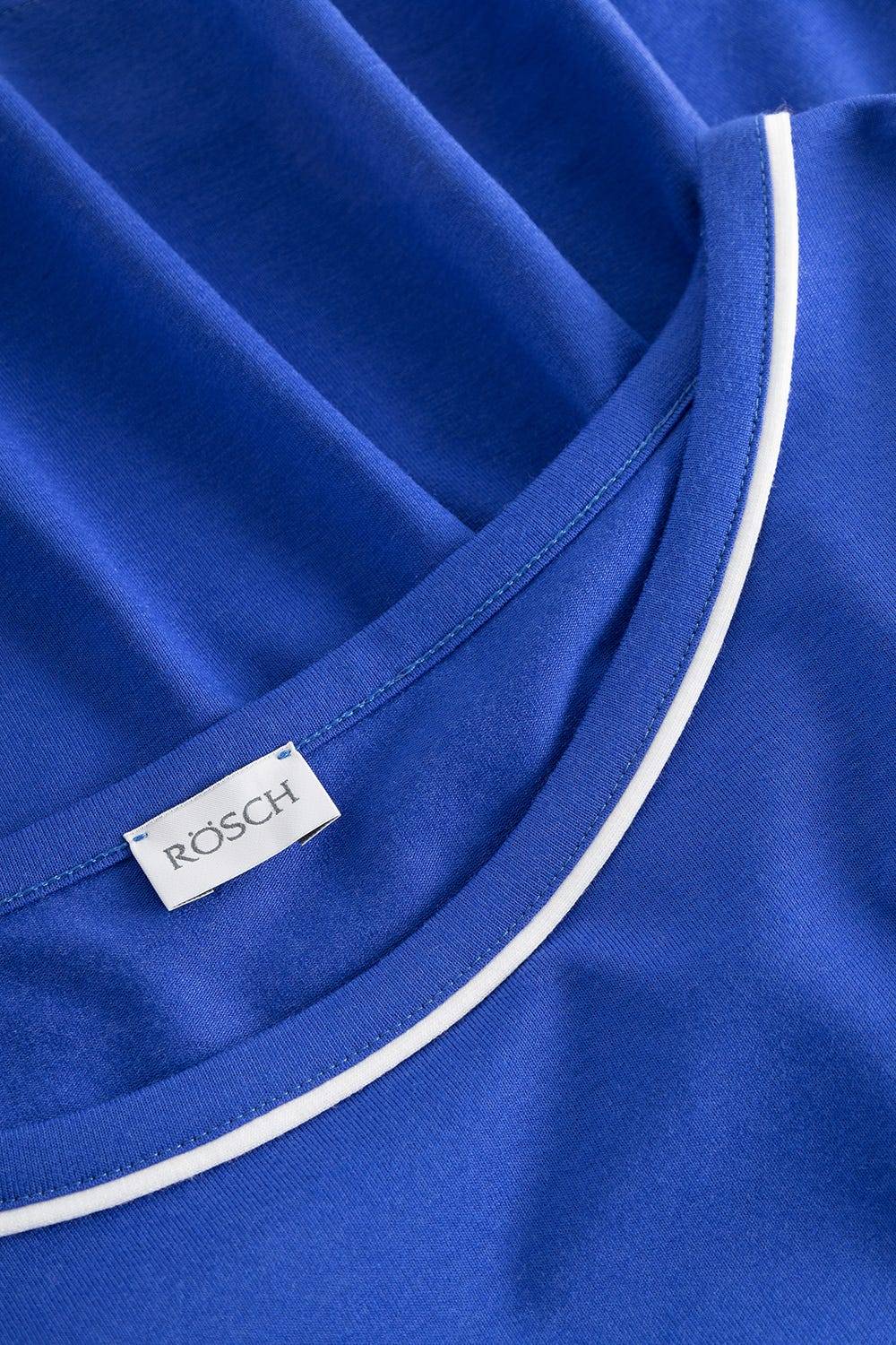 Rösch Strandkleid Kurzarm Mit Kontrast-Paspeln Neon-Blau