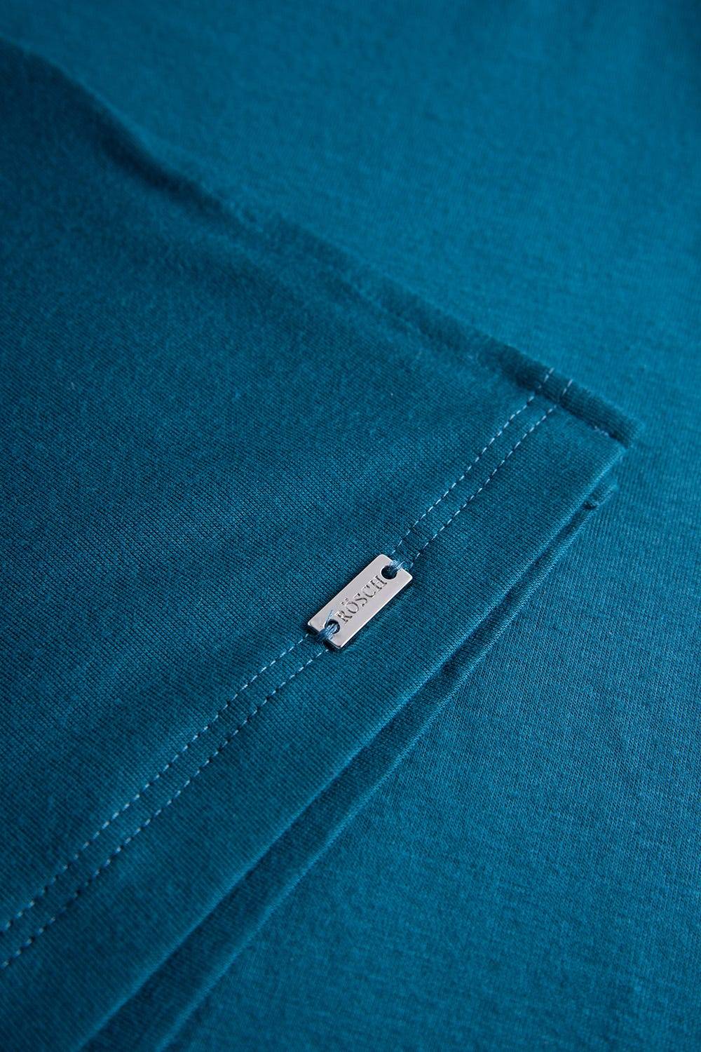 Rösch Strandkleid Mit Paspeln Am Ausschnitt Petrol 3/4-Arm Viskose/Elasthan