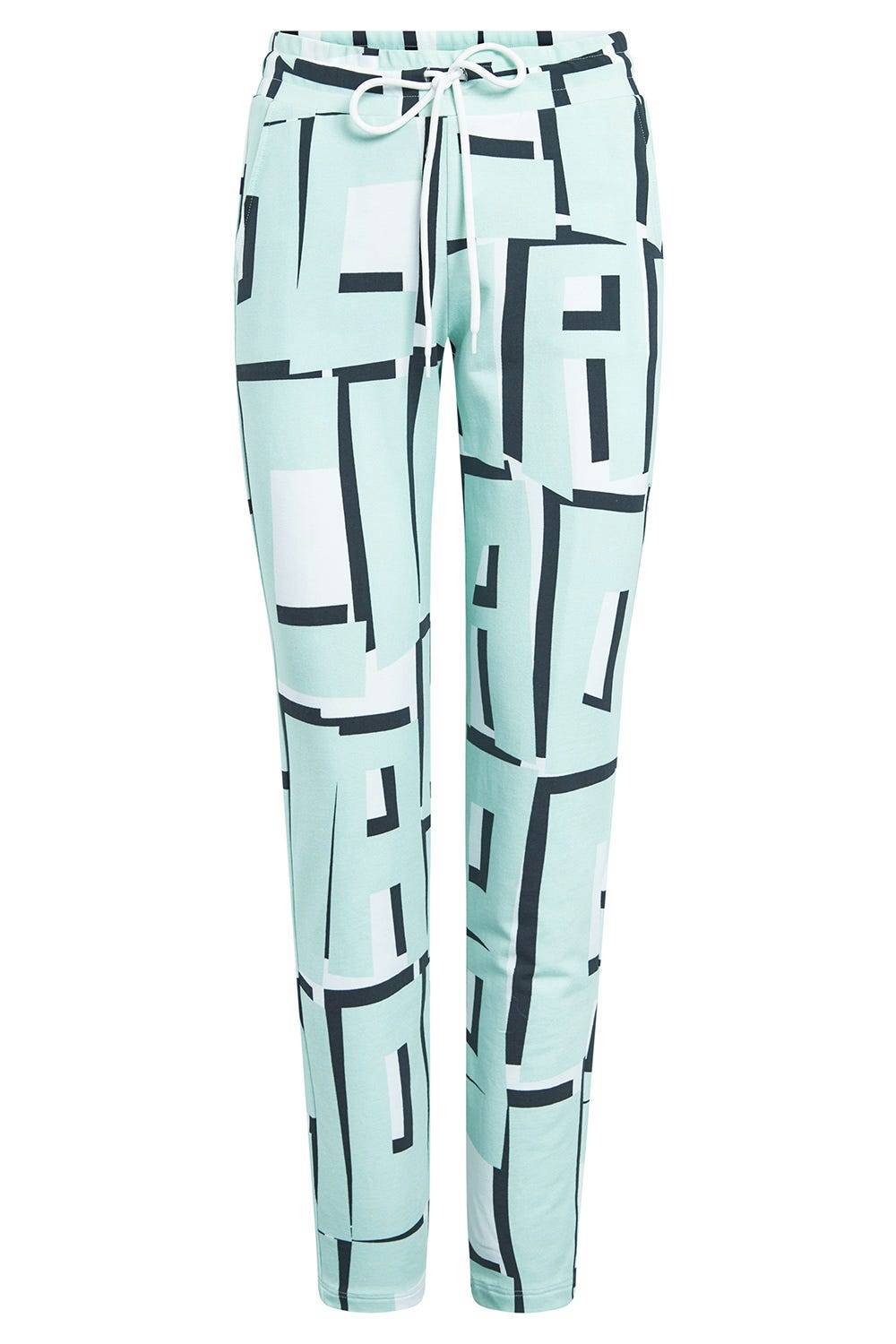 Rösch Sweathose Im Letter-Print Türkis Baumwolle/Elasthan