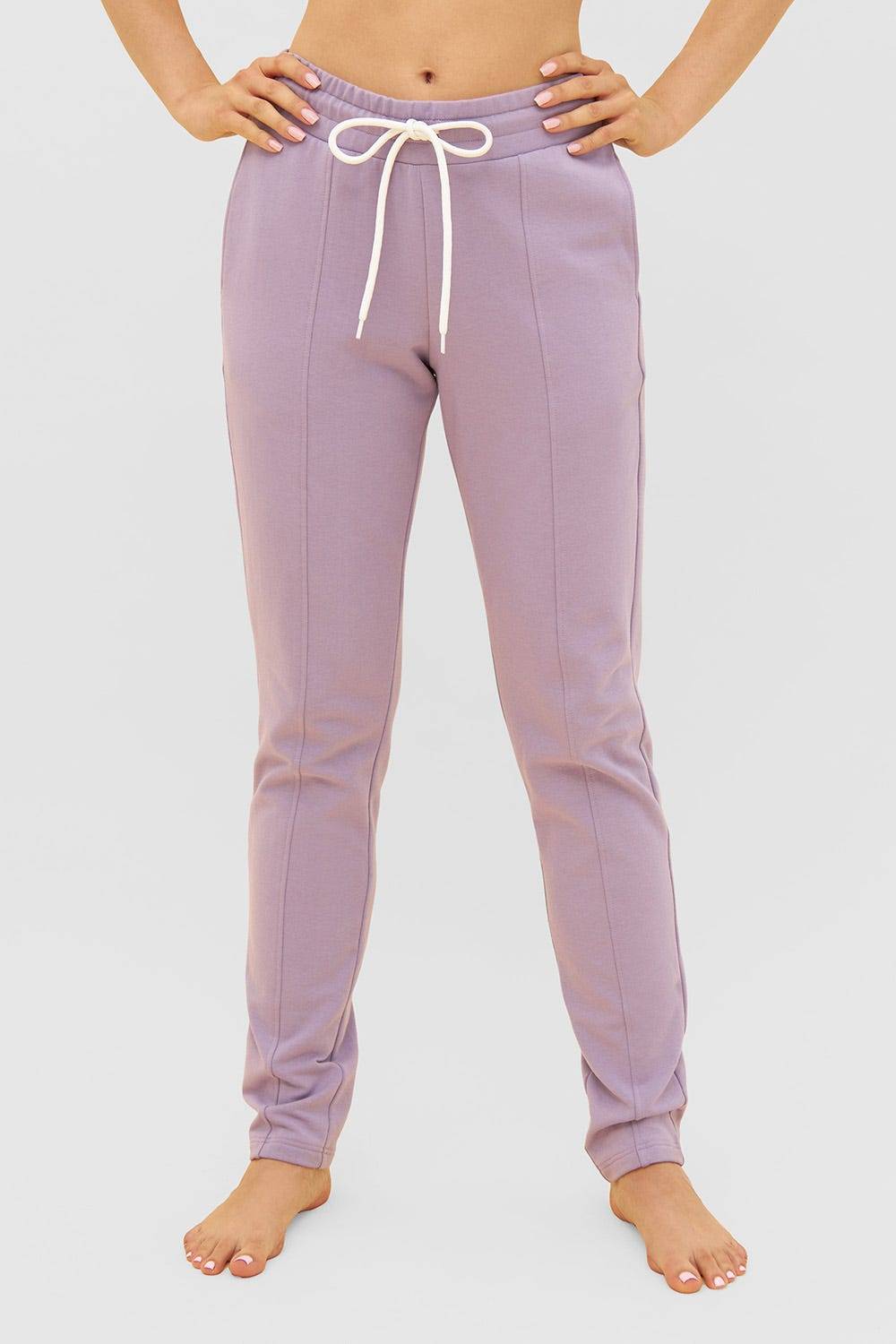 Rösch Sweathose mit Stickerei "thanks" Flieder Tunnelzug Mix &amp; Match Baumwolle/Elasthan