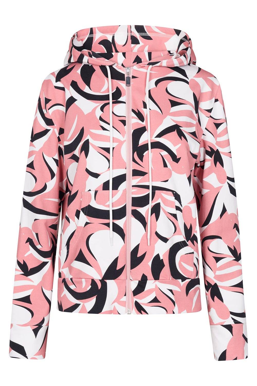 Rösch Sweatjacke Im Grafischen Druck Kapuze Baumwolle/Elasthan