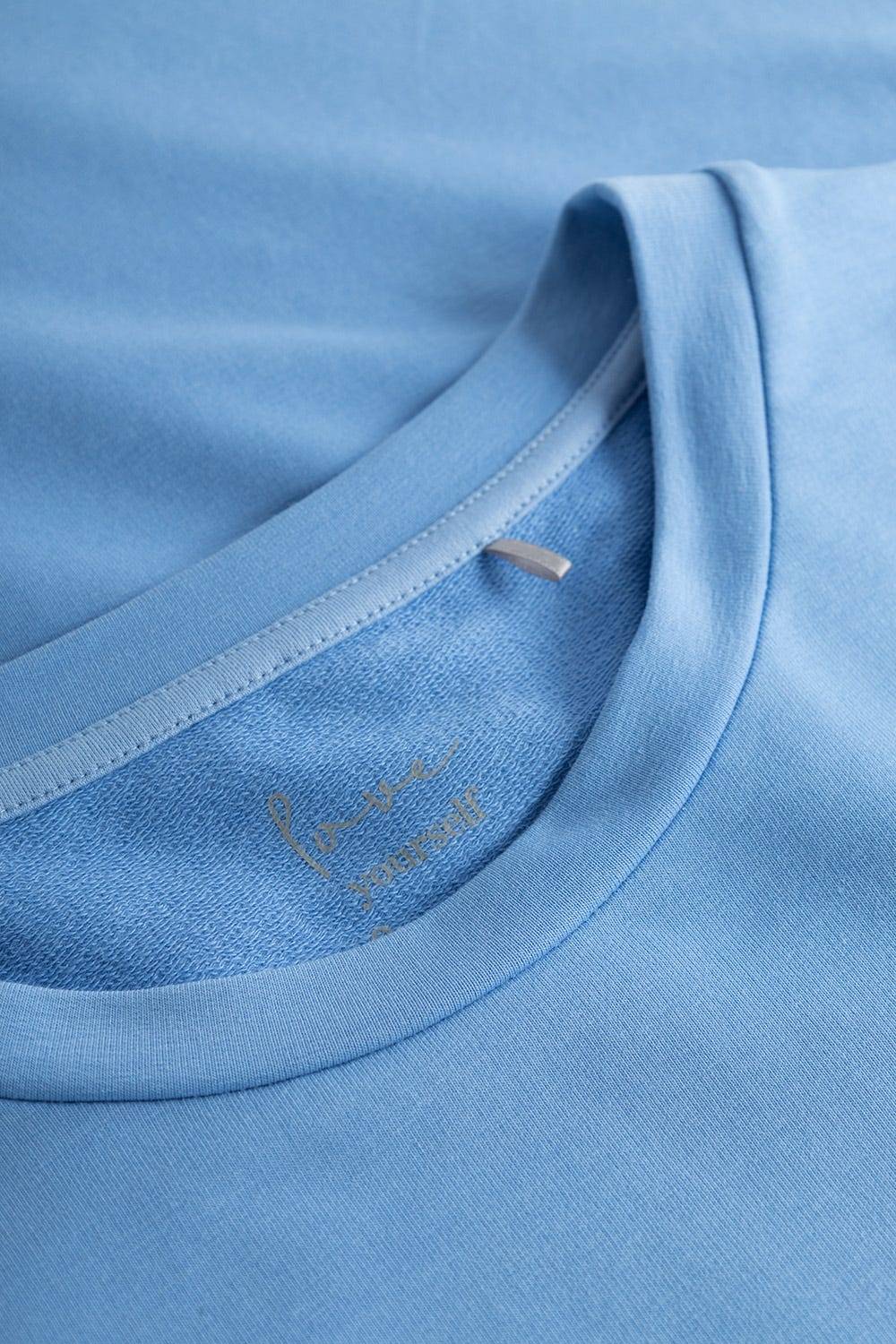 Rösch Sweatkleid Mit Känguru-Tasche Hellblau Rundhals Baumwolle/Elasthan