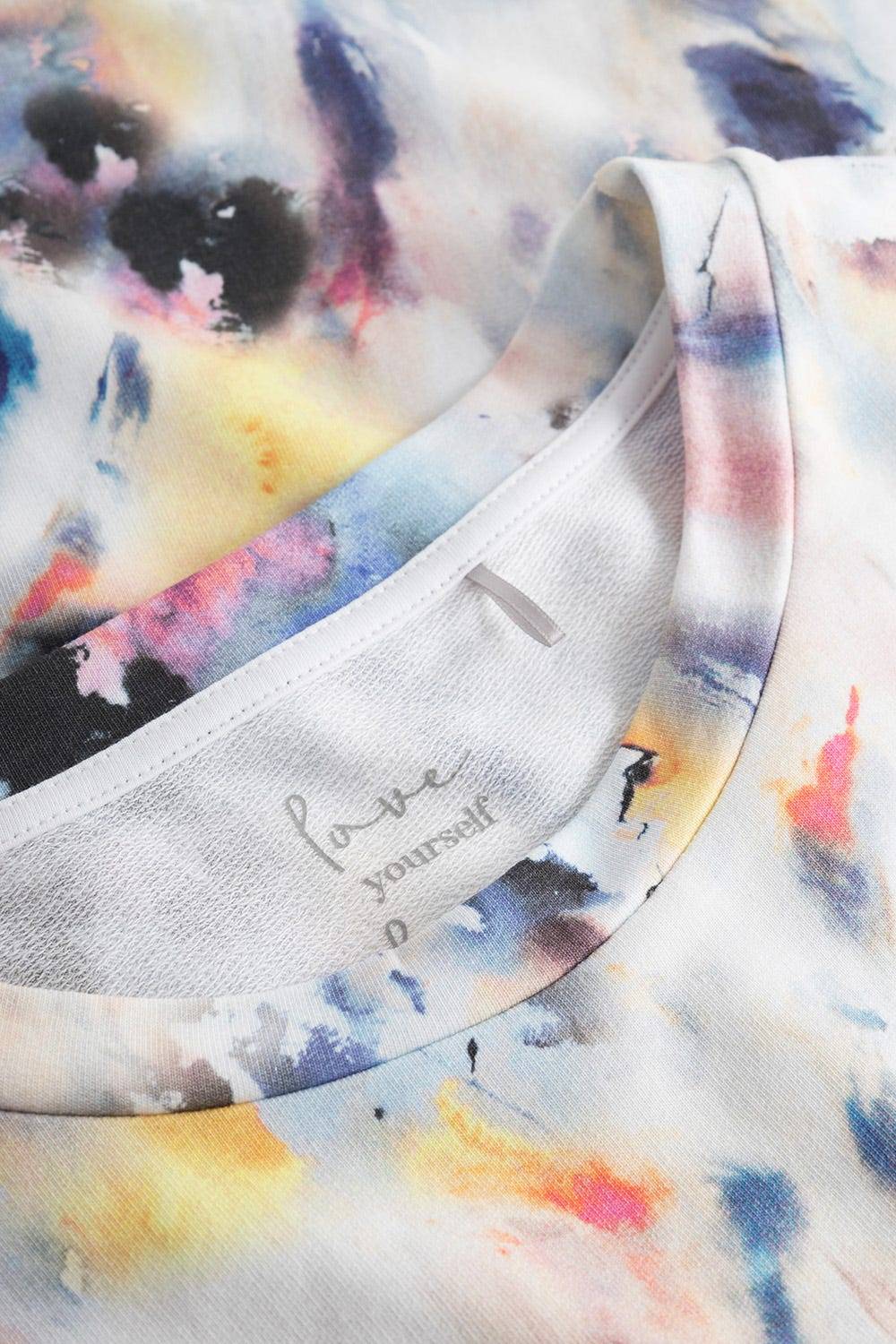 Rösch Sweatshirt Im Farbenfrohen Druck Halbarm T-Shirt Mix & Match Baumwolle/Elasthan