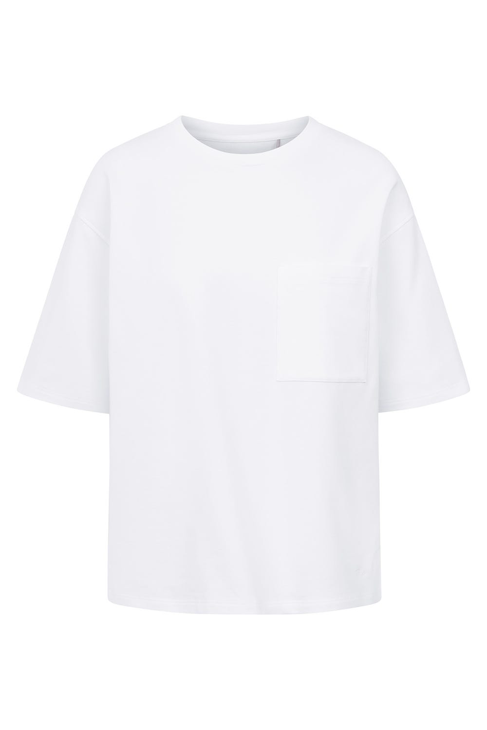 Rösch Sweatshirt In Weiß Kastenförmig Baumwolle/Elasthan