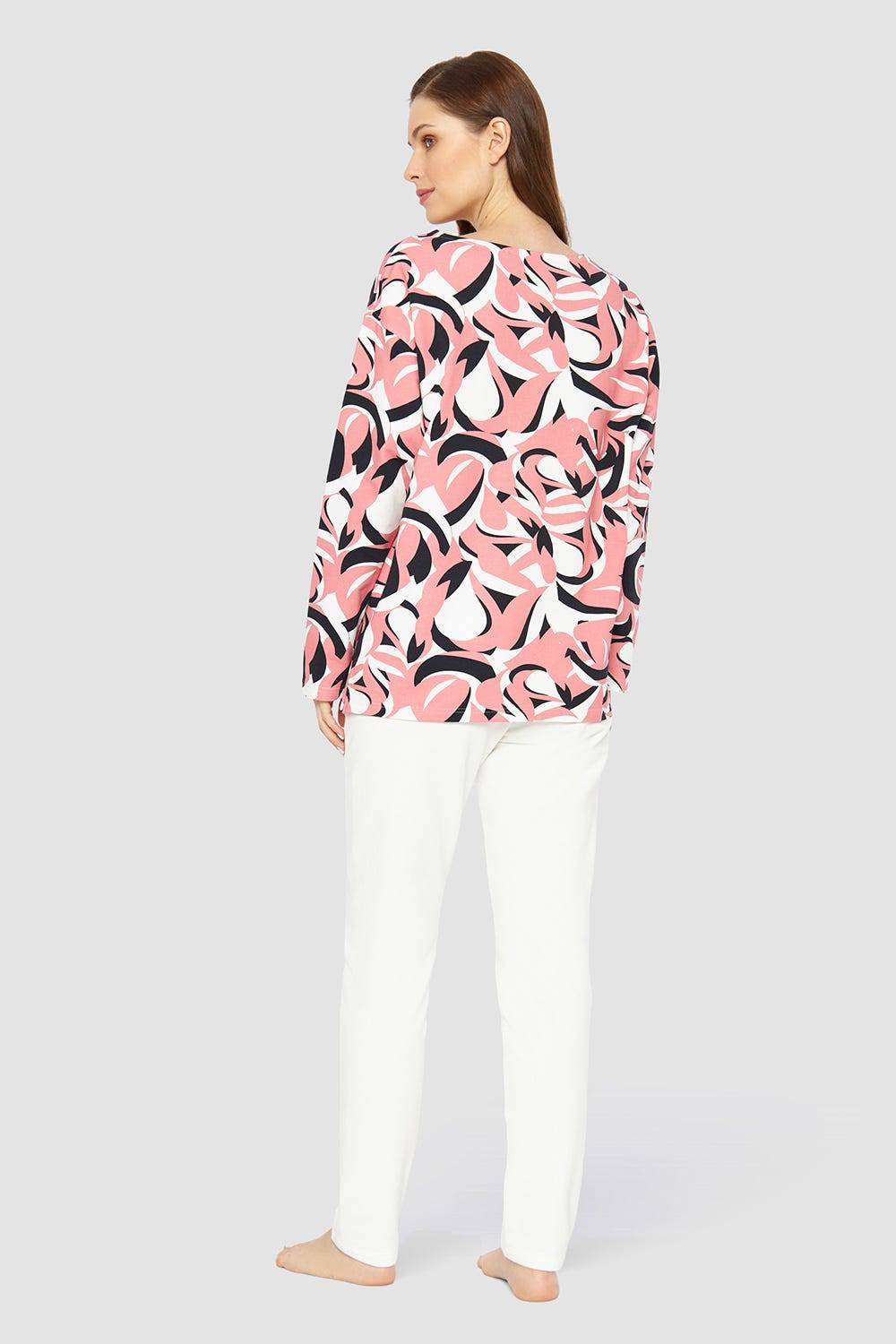 Rösch Sweatshirt Mit U-Boot-Ausschnitt Baumwolle/Elasthan