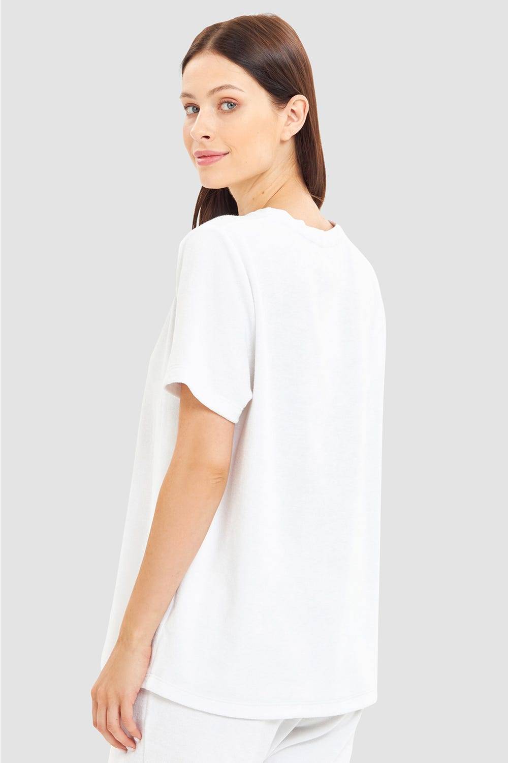 Rösch T-Shirt Aus Frottee Einfarbig Baumwolle/Polyester