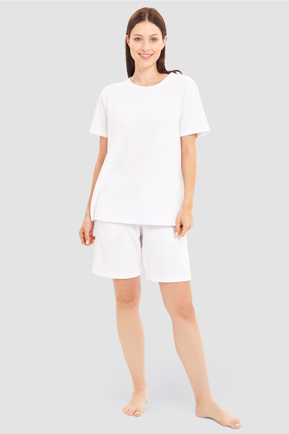 Rösch T-Shirt Aus Frottee Einfarbig Baumwolle/Polyester