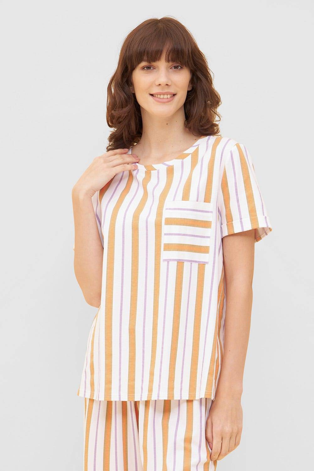 Rösch T-Shirt im Streifen-Design Brusttasche Sommer Baumwolle/Elasthan Rösch T-Shirt im Streifen-Design Brusttasche Sommer Baumwolle/Elasthan