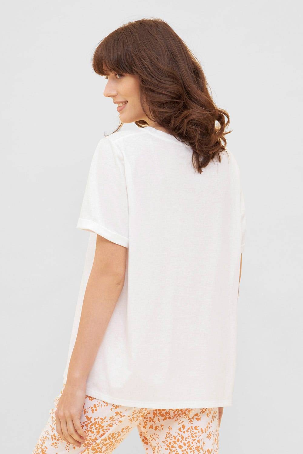 Rösch T-Shirt Mit Motivdruck Känguru Basic Weiß Mix &amp; Match 100% Baumwolle