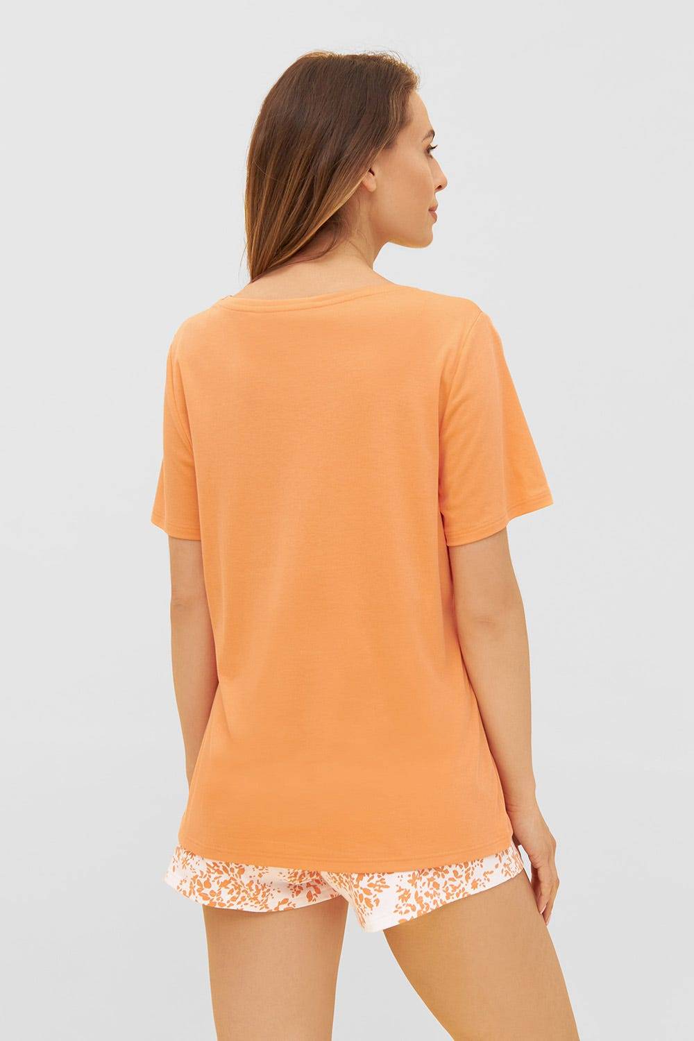 Rösch T-Shirt Mit Motivdruck Orange Basic Mix & Match 100% Baumwolle