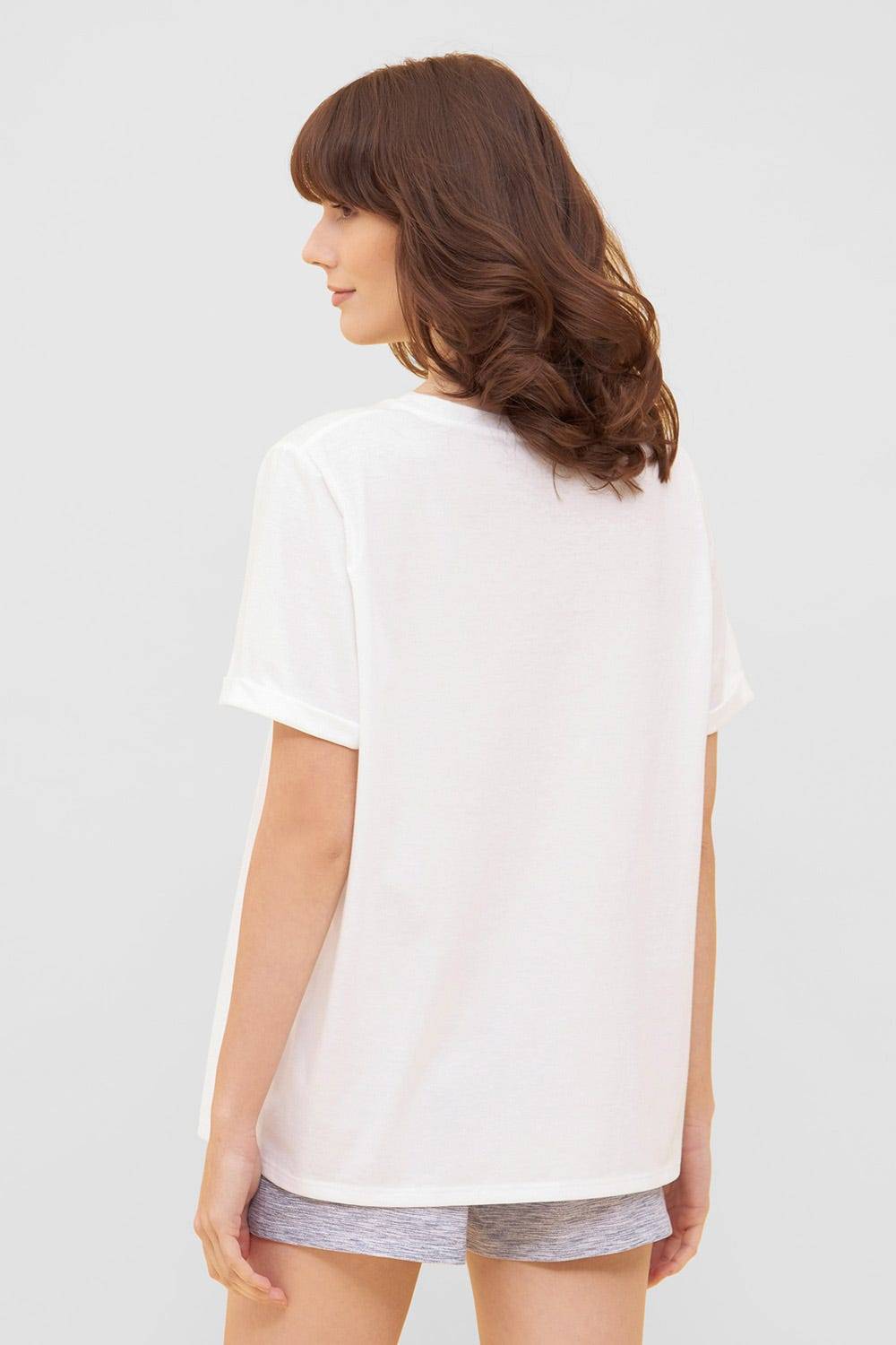 Rösch T-Shirt Mit Schriftzug "love & Save The Sea" Mix & Match 100% Bio-Baumwolle