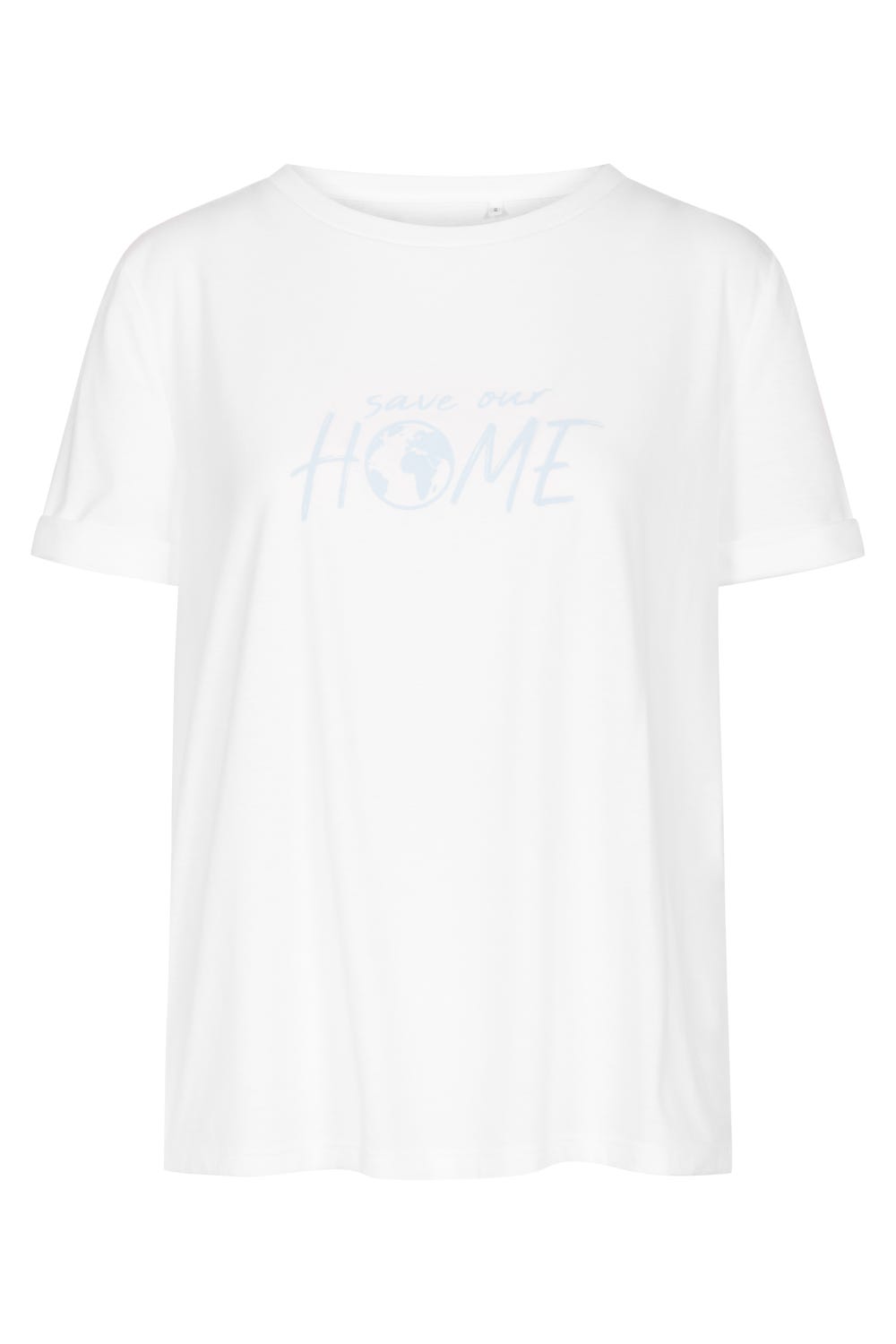 Rösch T-Shirt Mit Schriftzug "Save Our Home" Mix Und Match 100% Baumwolle