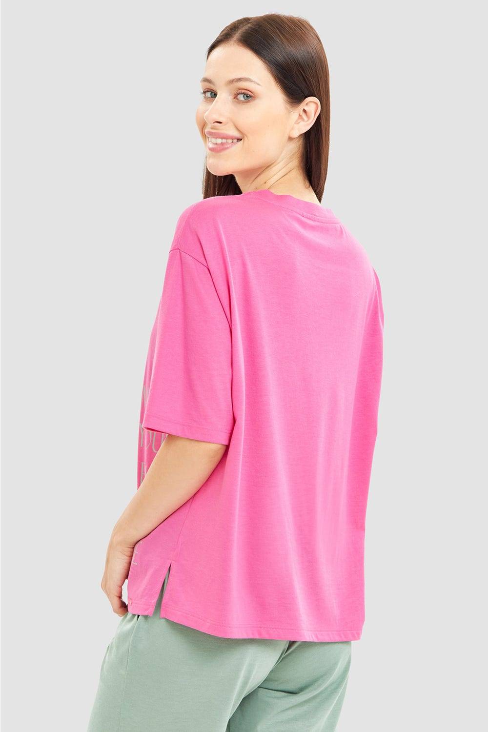 Rösch T-Shirt Mit Schriftzug Sportiv Baumwolle/Modal