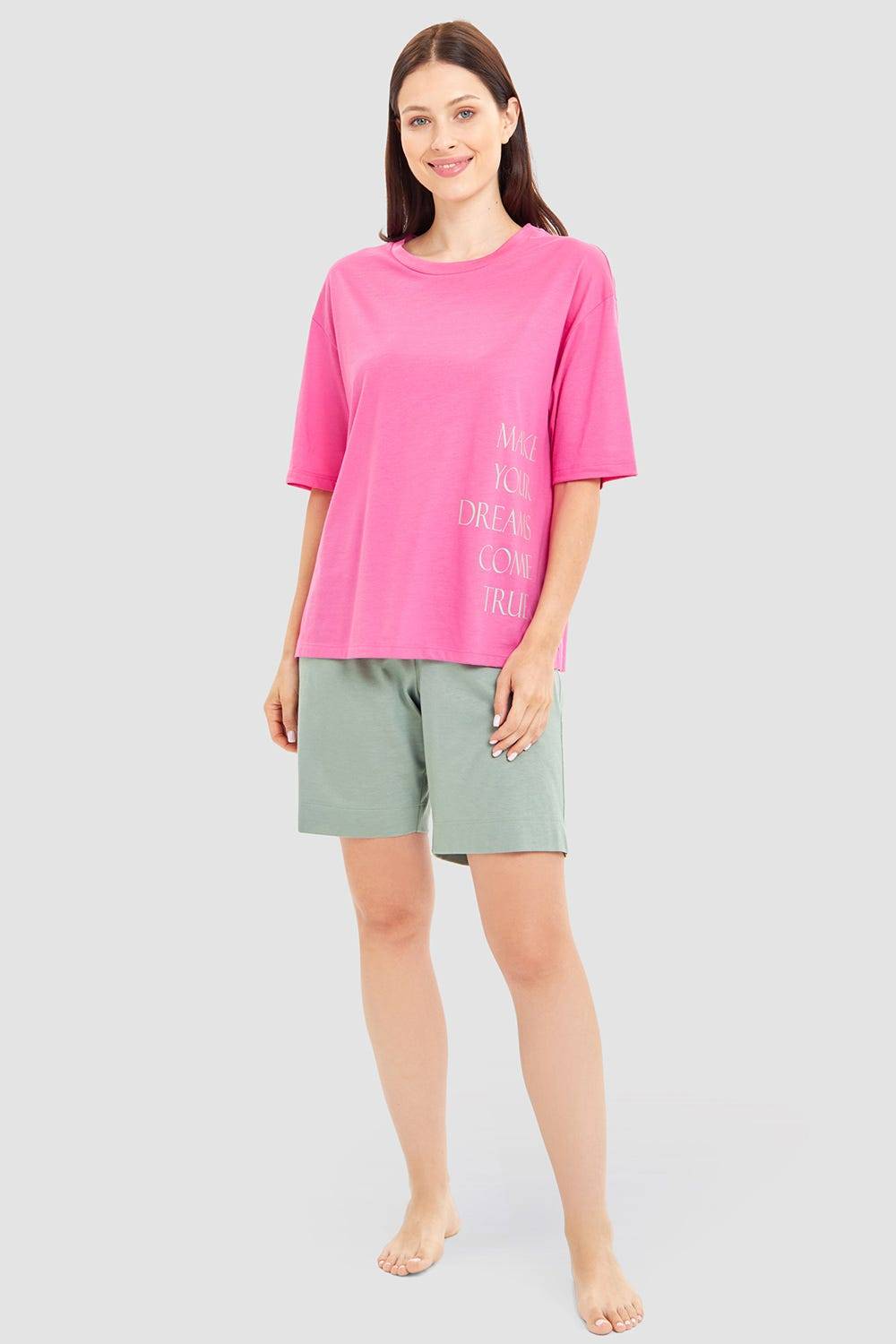 Rösch T-Shirt Mit Schriftzug Sportiv Baumwolle/Modal