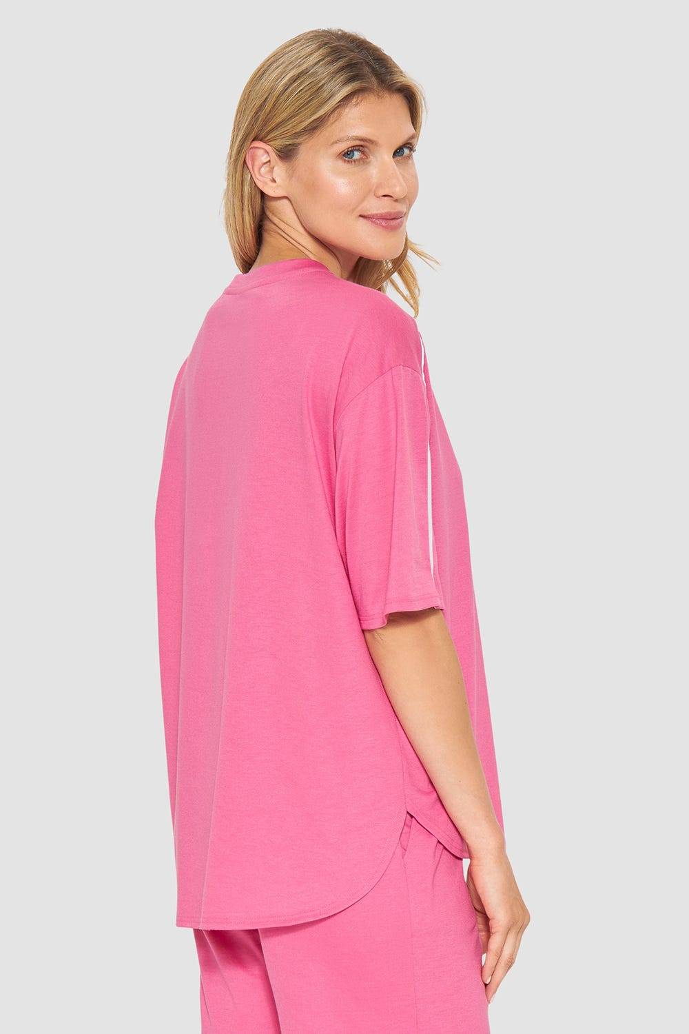 Rösch T-Shirt Mit Sportiven Paspeln Baumwolle/Modal