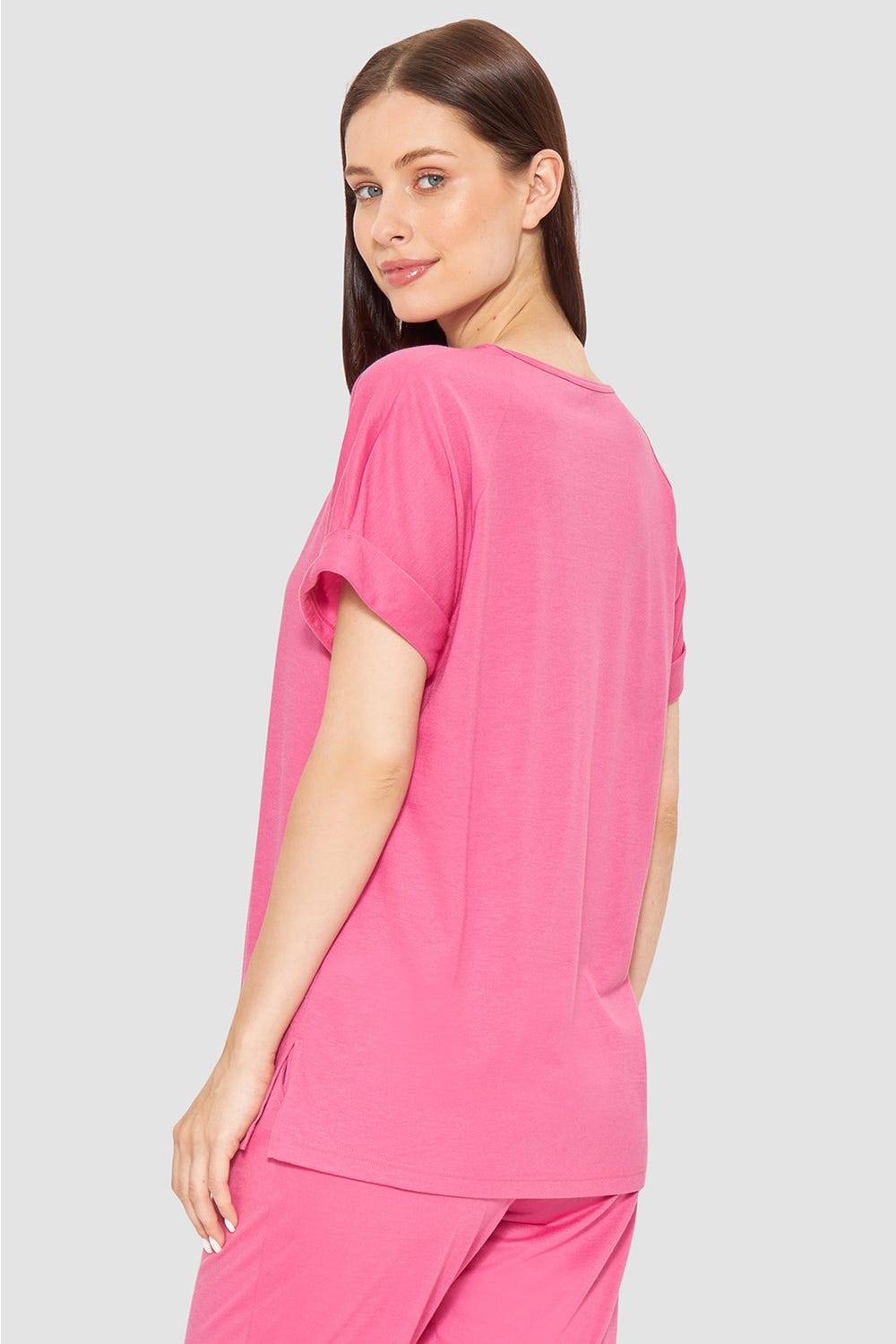 Rösch T-Shirt Mit überschnittenen Ärmeln Sportiv Baumwolle/Modal