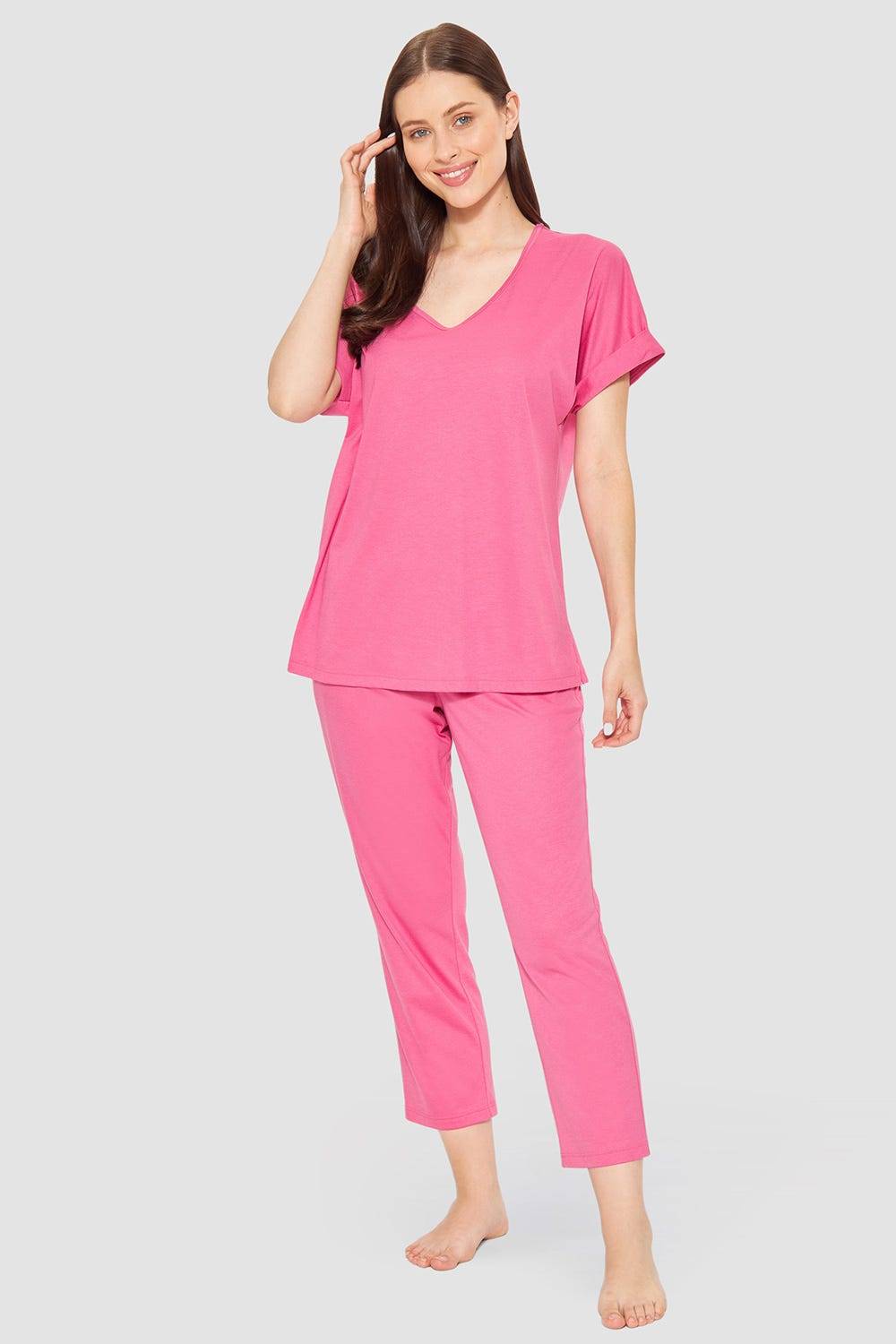 Rösch T-Shirt Mit überschnittenen Ärmeln Sportiv Baumwolle/Modal