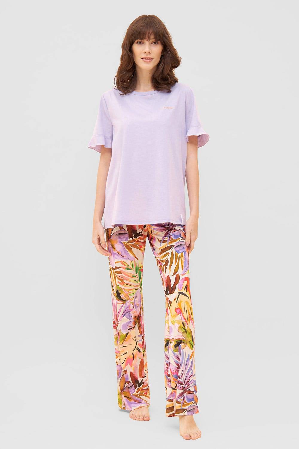 Rösch T-Shirt Mit Volants Und Stickerei "summer" Mix &amp; Match Viskose/Elasthan