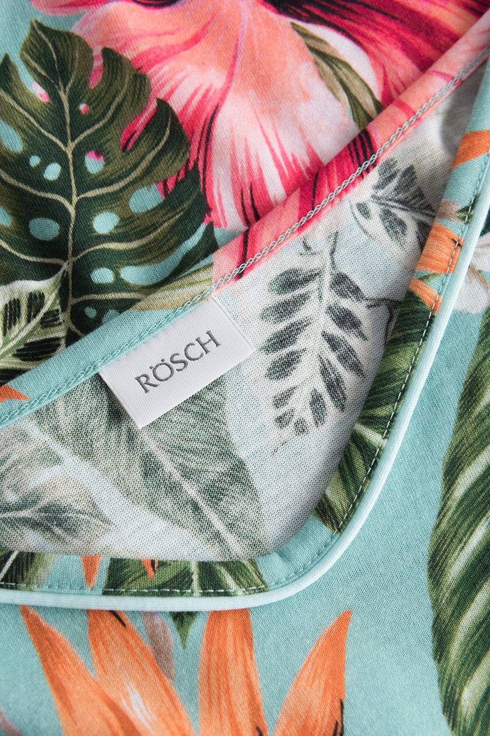 Rösch Trägerkleid Im Tropischen Druck Spaghetti-Träger Baumwolle/Modal