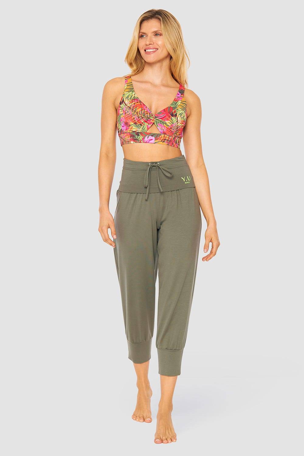 Rösch Y.U Yoga 7/8-Hose Im Harem-Stil Loungewear Sport Mix &amp; Match Materialmix