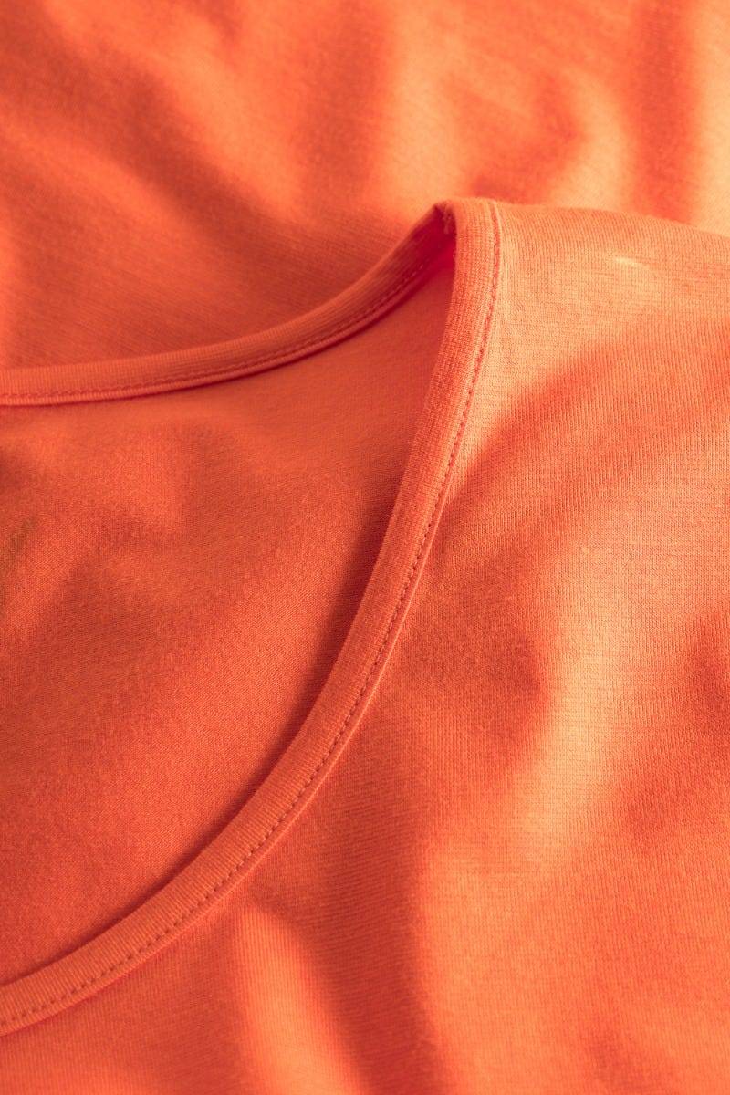 Rösch Y.U Yoga Shirt Mit Knoten Orange Sport Mix &amp; Match Baumwolle/ Elasthan