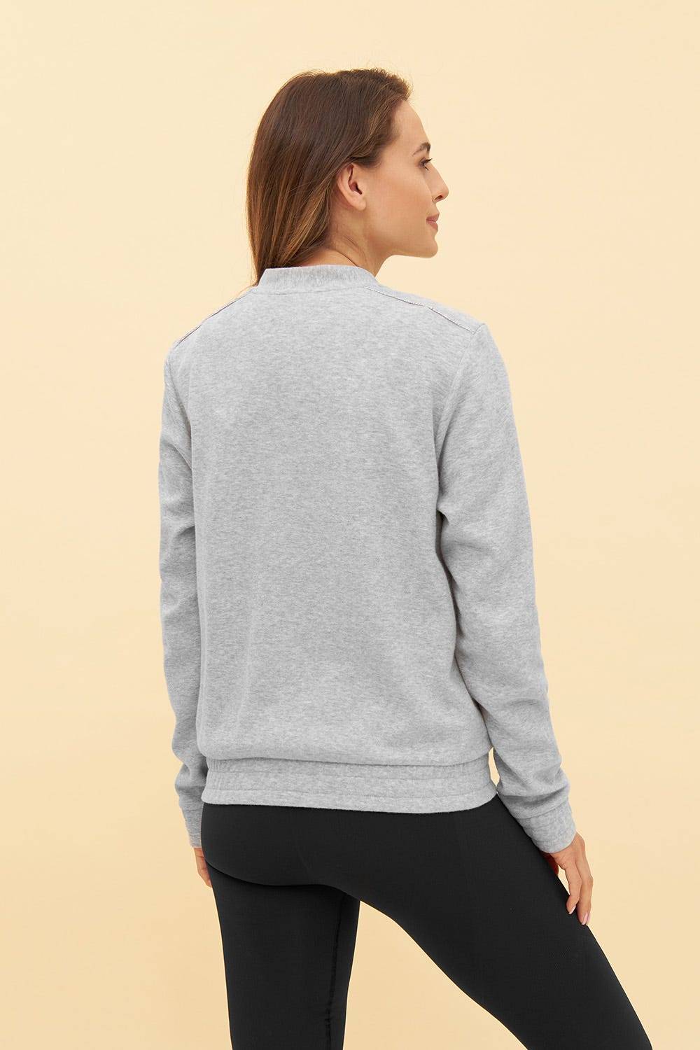 Rösch Y.U Yoga Sweatjacke In Grau Loungewear Mix & Match Baumwolle/recycled Polyamid