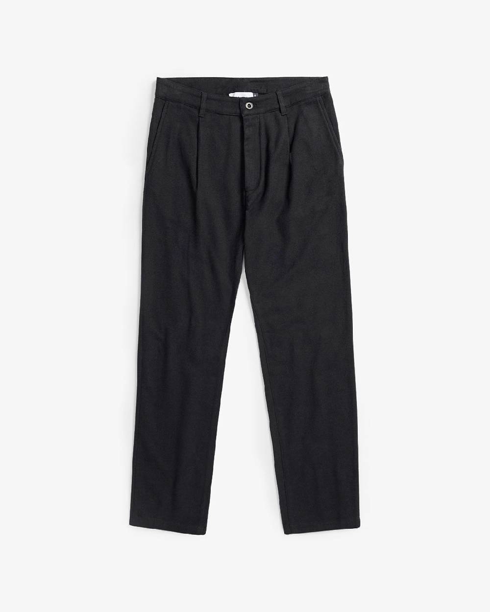 Rotholz Everyday Flanell Hose Bio Baumwolle - Schwarz