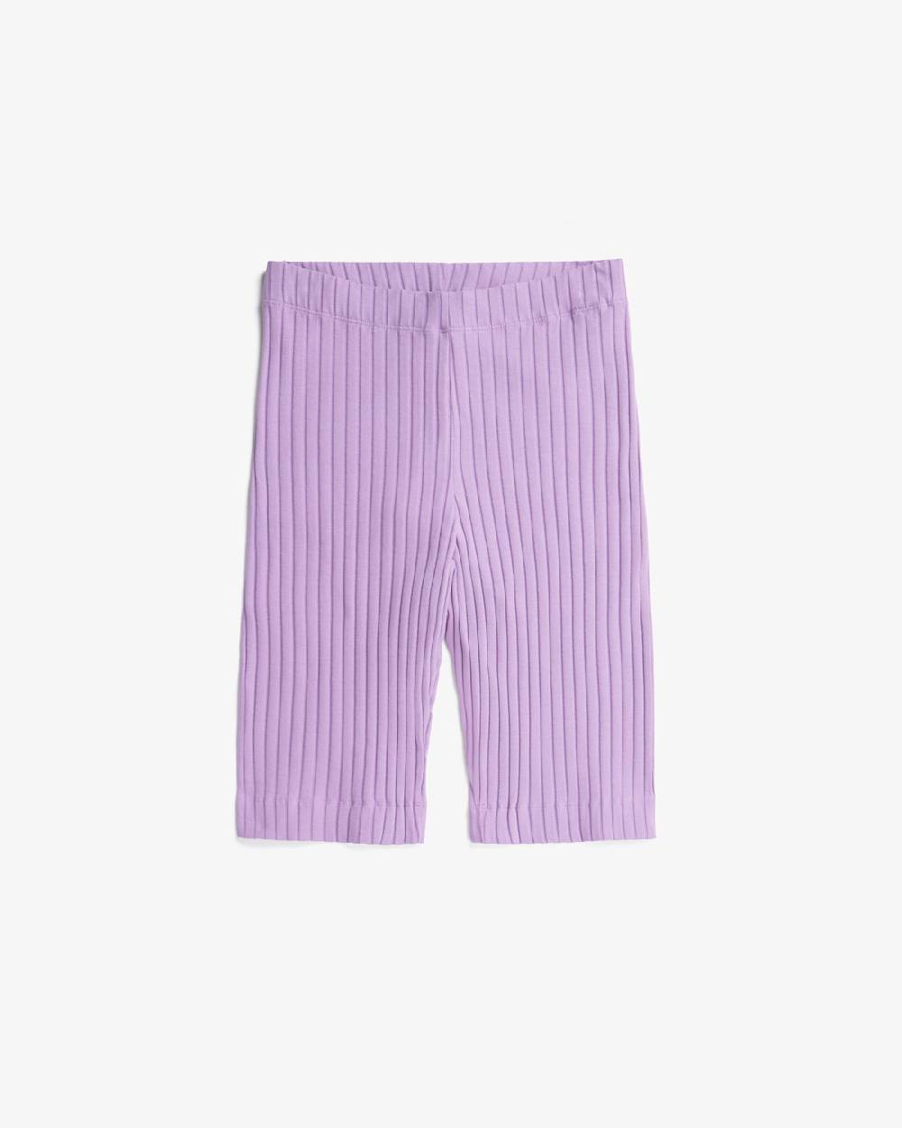 Rotholz Gerippte Biker Shorts Bio Baumwolle - Lavendel