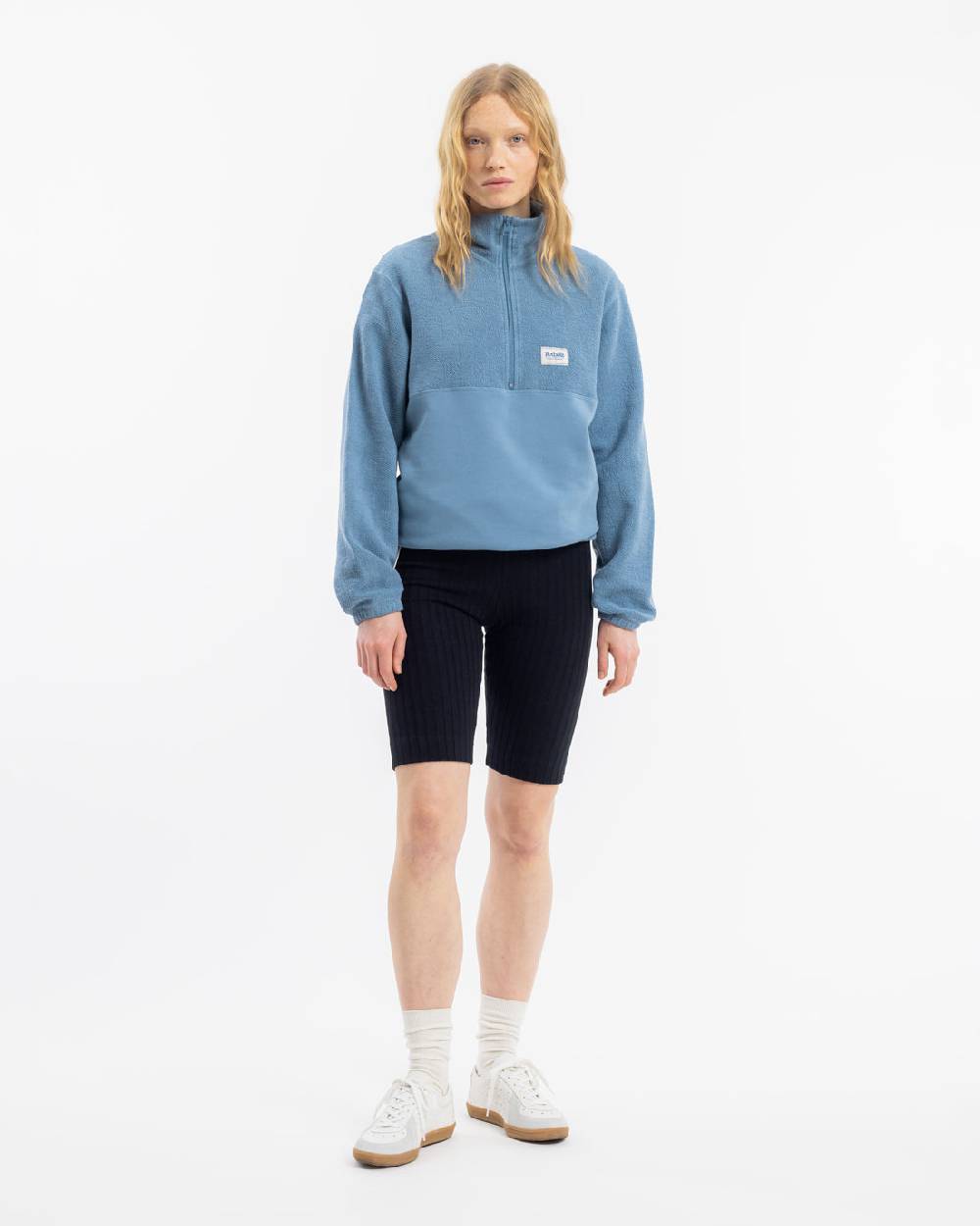 Rotholz Gerippte Biker Shorts Bio Baumwolle - Schwarz